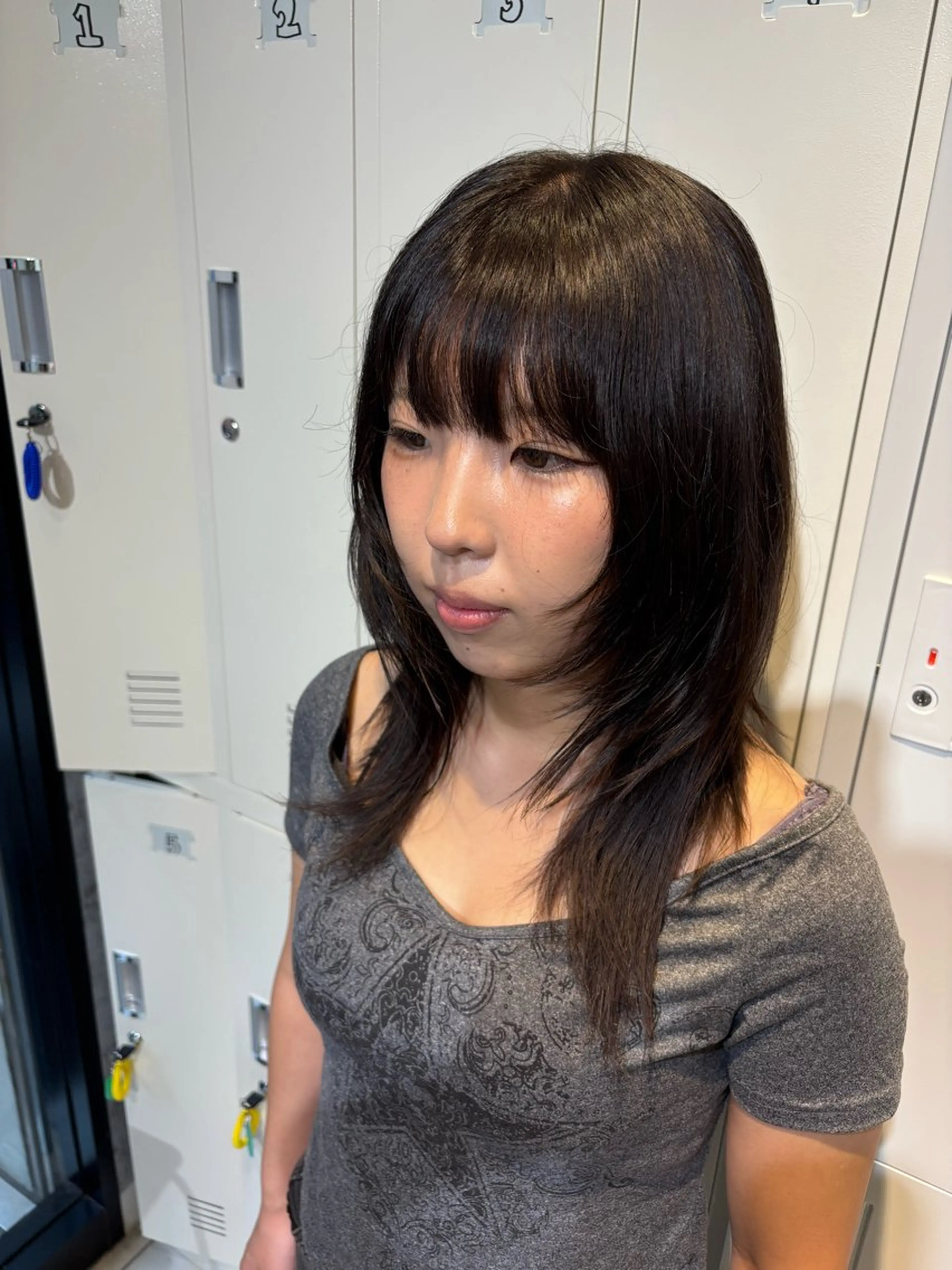 セミロング カット 韓国髪質改善艶カラー /レイヤー/miyuのヘアスタイル