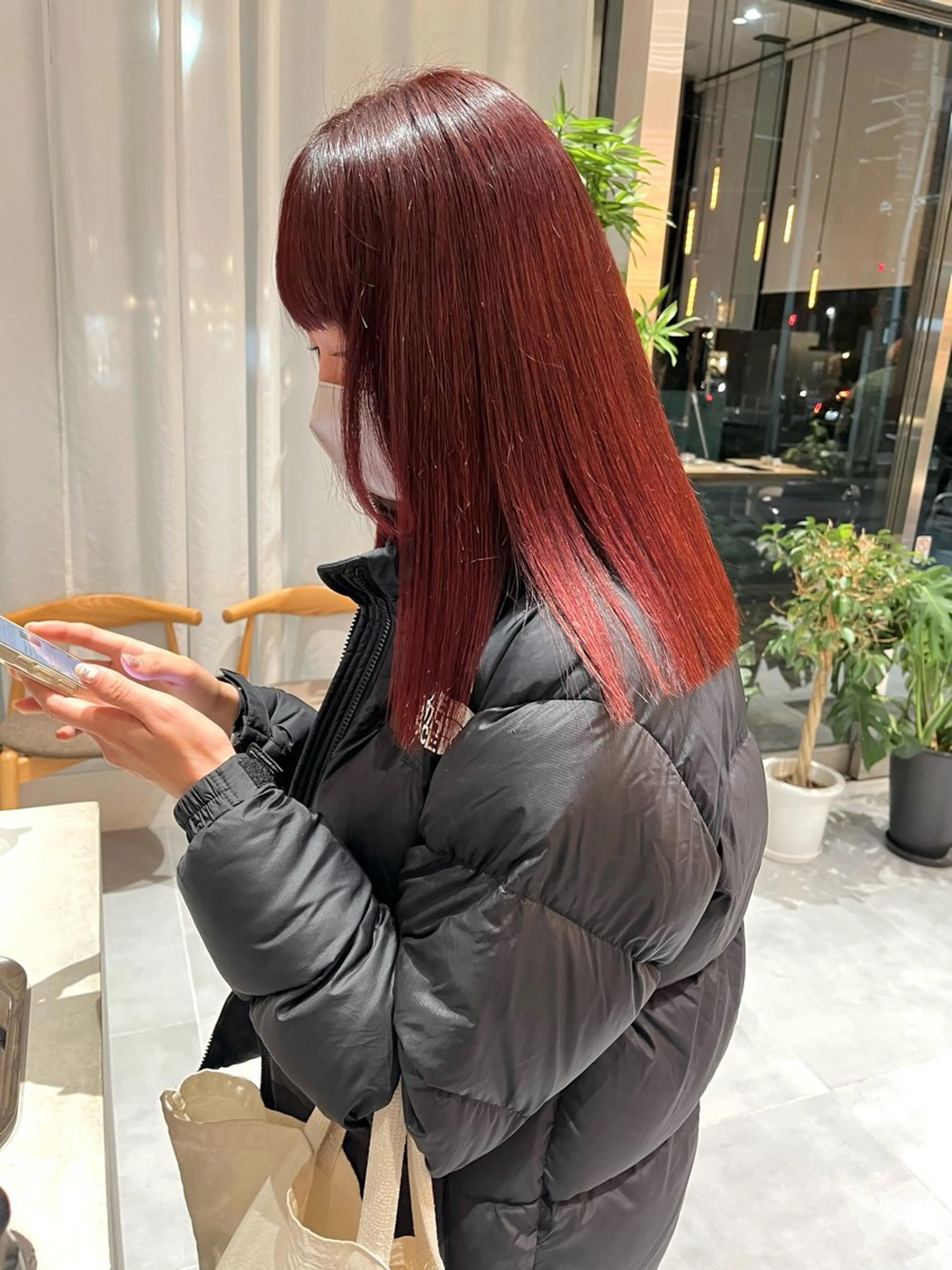 ミディアム カラー ヘアカラー minami🪷 暖色カラーのヘアスタイル