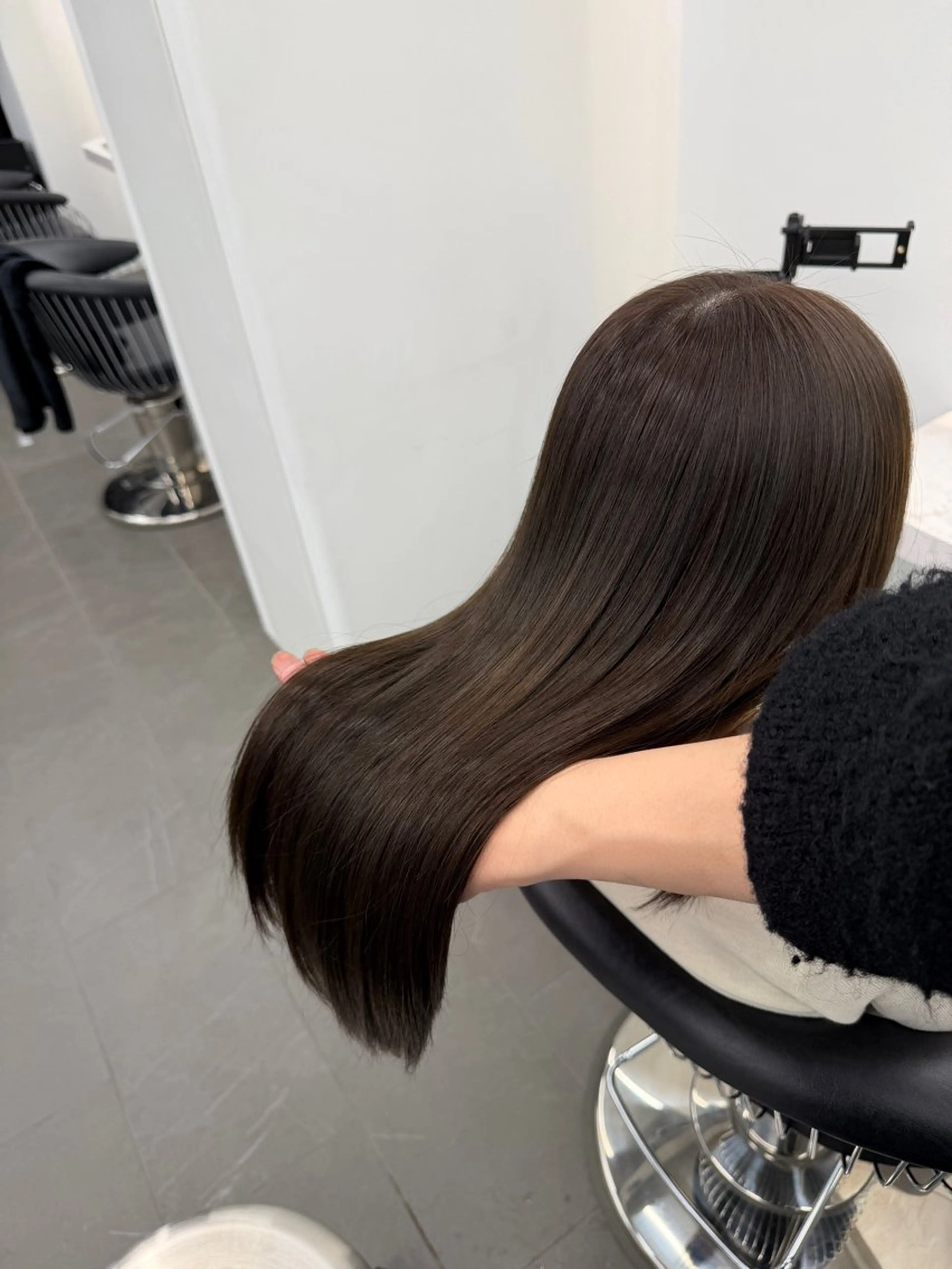 ロング カラー パーマ ストレートパーマ レイヤー/グレージュ 渋谷表参道/小森波琉のヘアスタイル