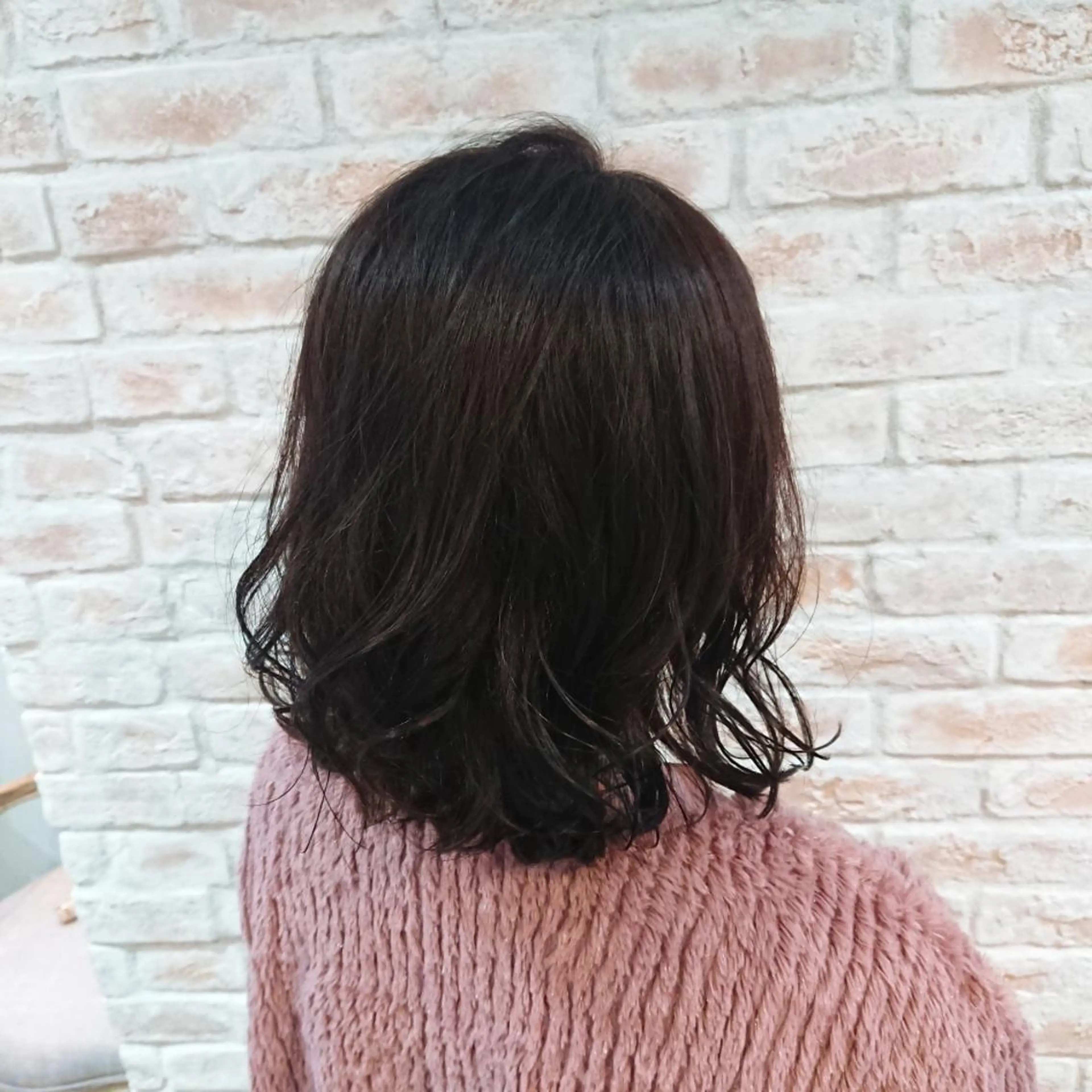 ミディアム カラー レッドカラー 赤松 摩美のヘアスタイル