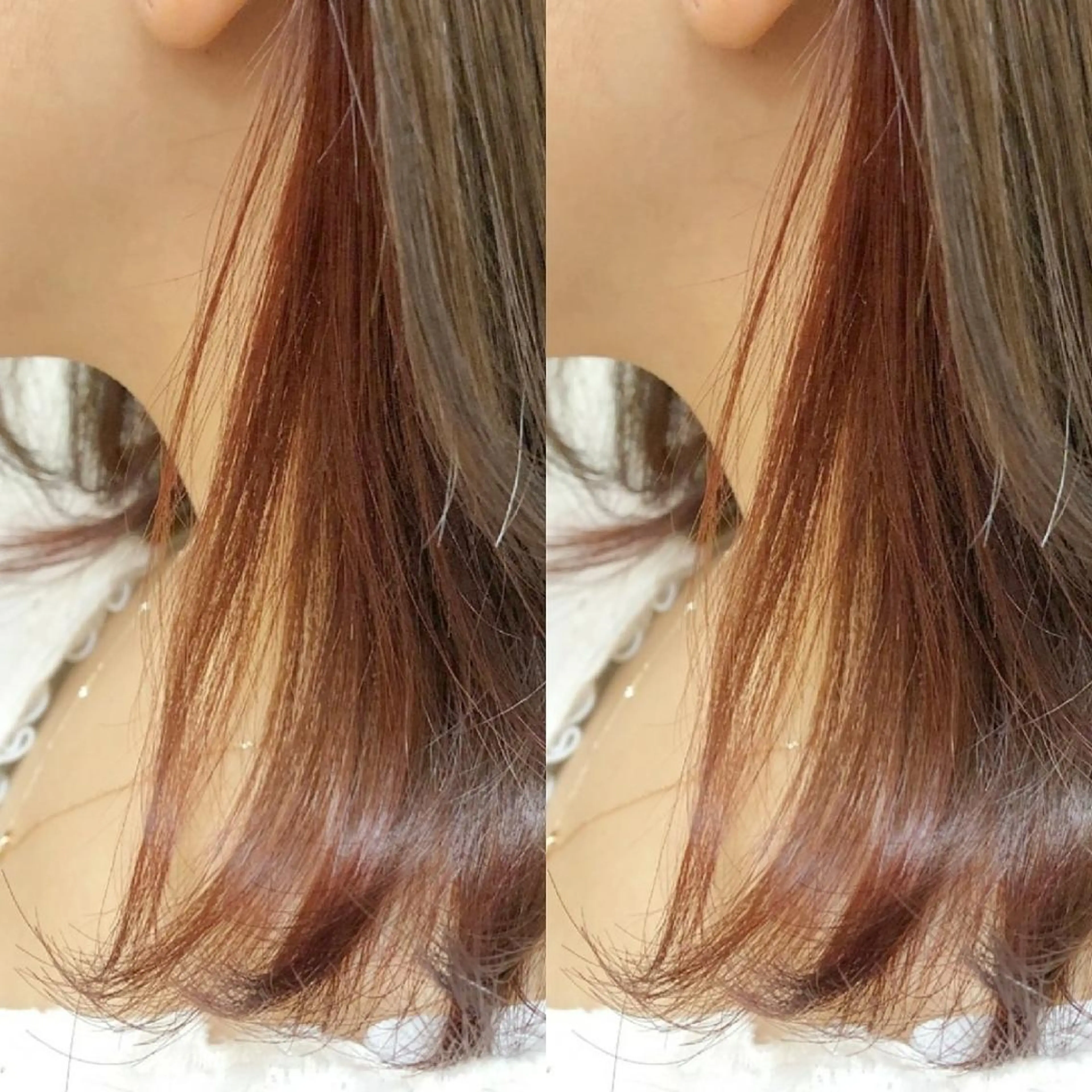 カラー インナーカラー レッドカラー MARRON 🍊mihoのヘアスタイル
