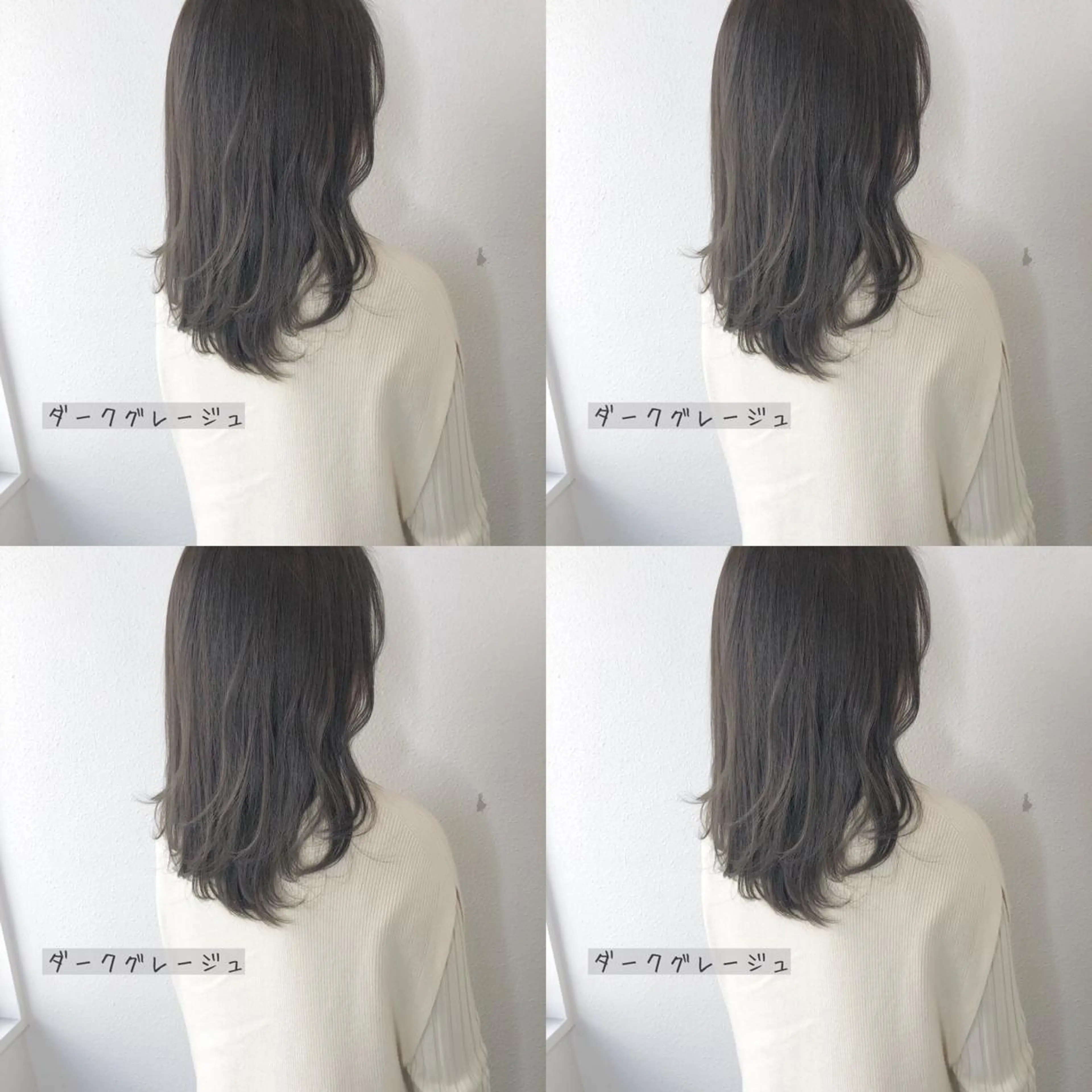 セミロング カラー ブリーチ ブリーチなしカラー あさだ しゅうたろうのヘアスタイル