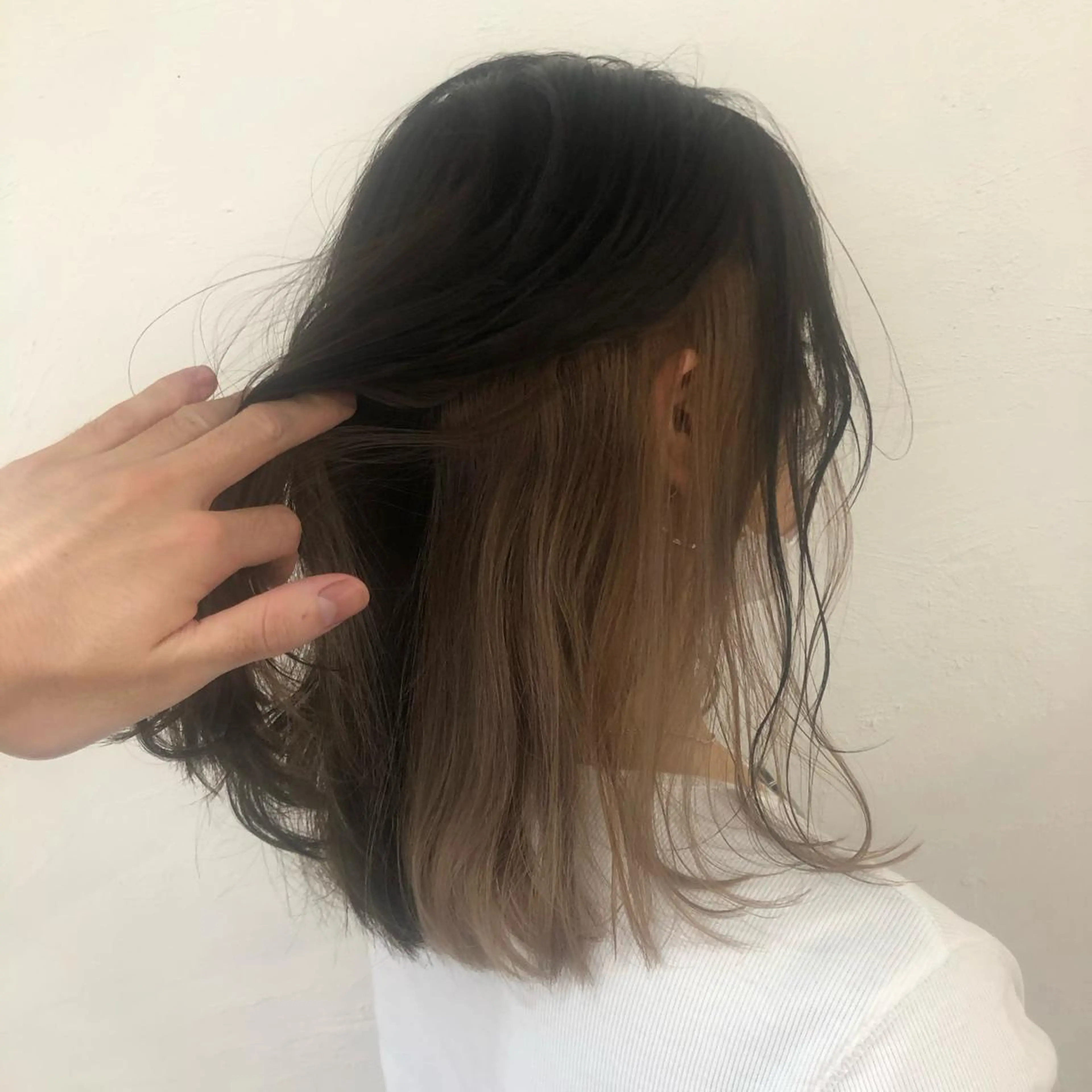 ミディアム カラー 冨木 雄斗のヘアスタイル