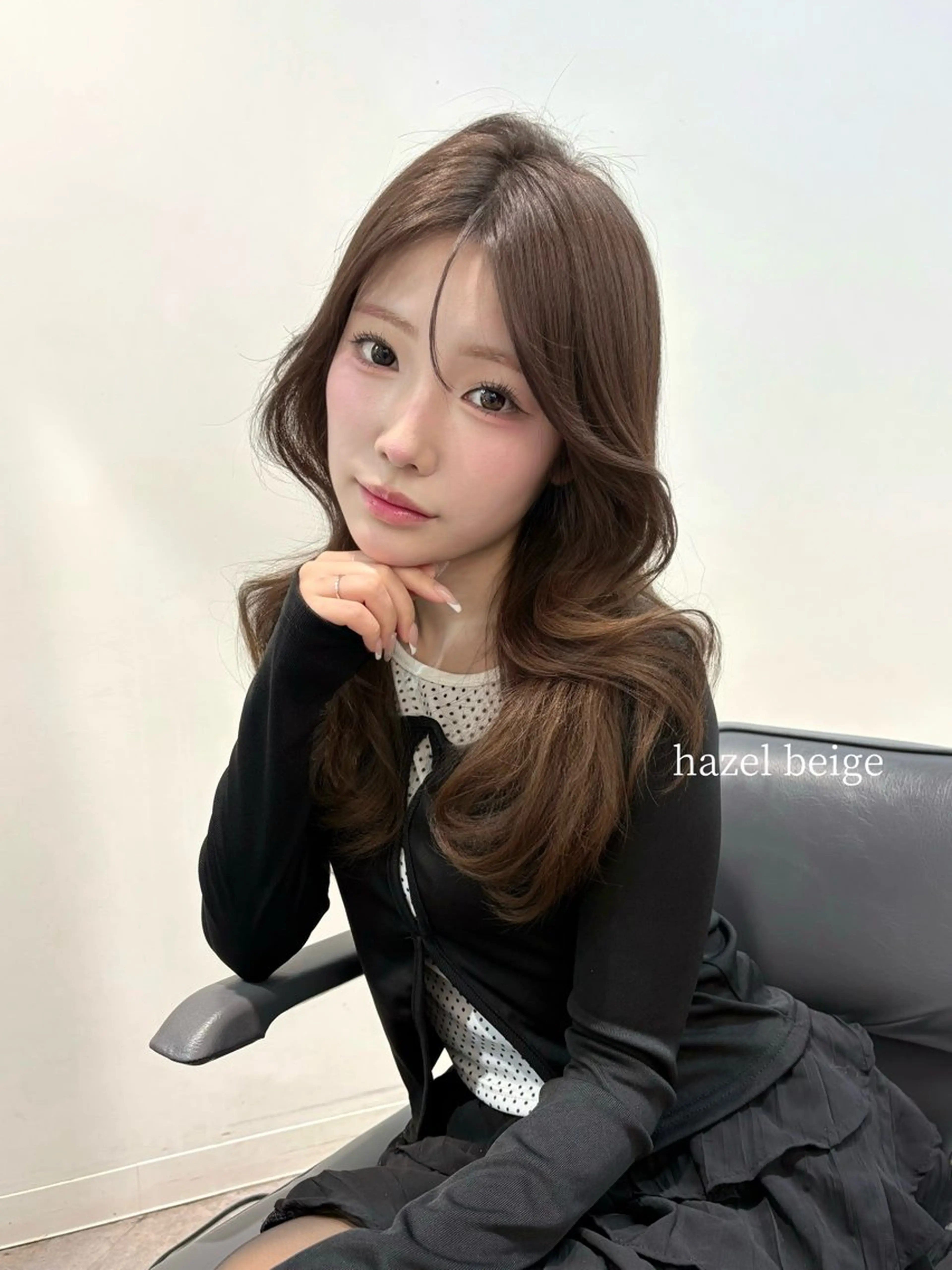 ロング カラー ベージュカラー 透明感カラー ヘーゼル ヘアカラー MEI🎀つやカラー 🎀レイヤー🎀渋谷のヘアスタイル