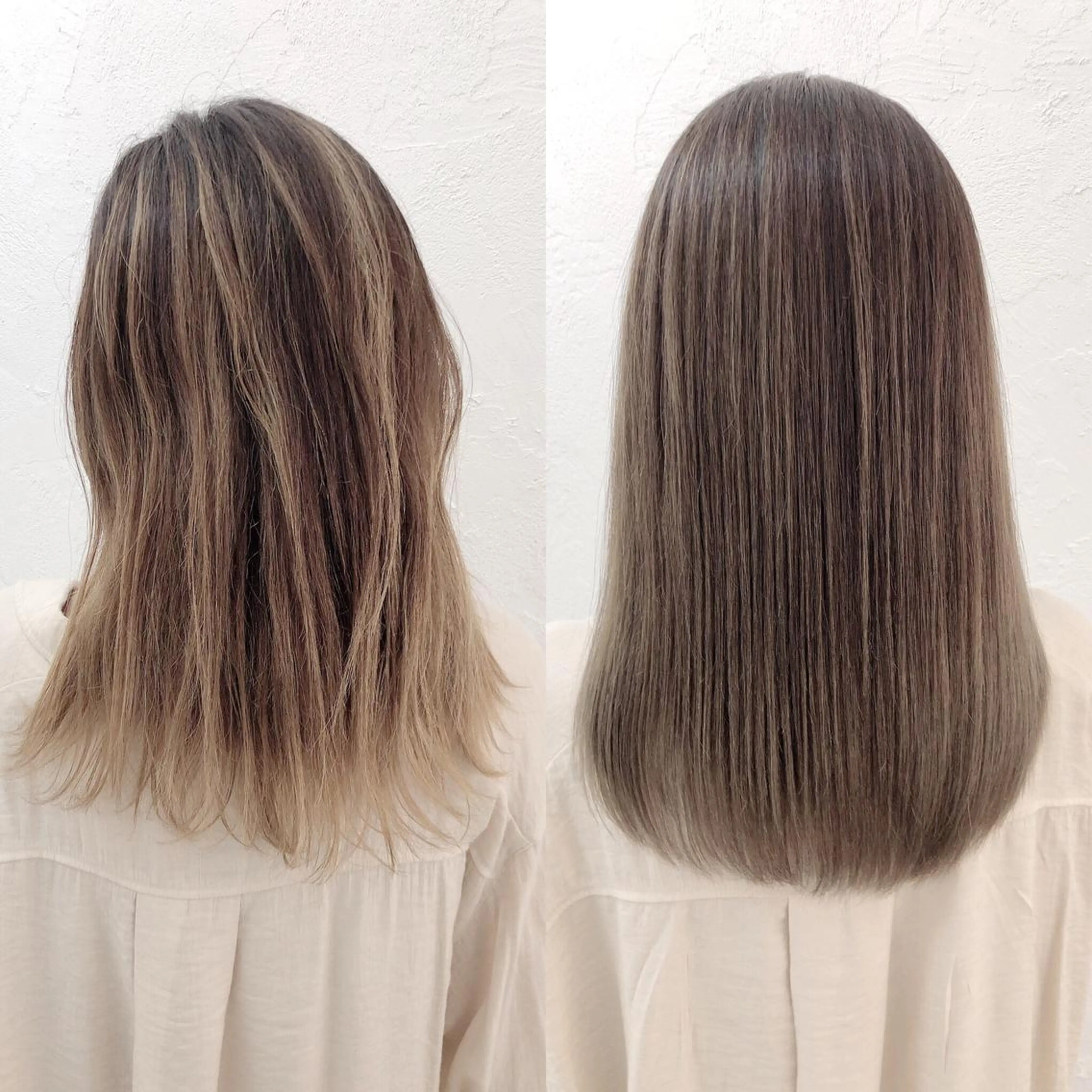 ミディアム カラー パーマ ヘアアレンジ 髪質改善専門店 エイジングケアのヘアスタイル