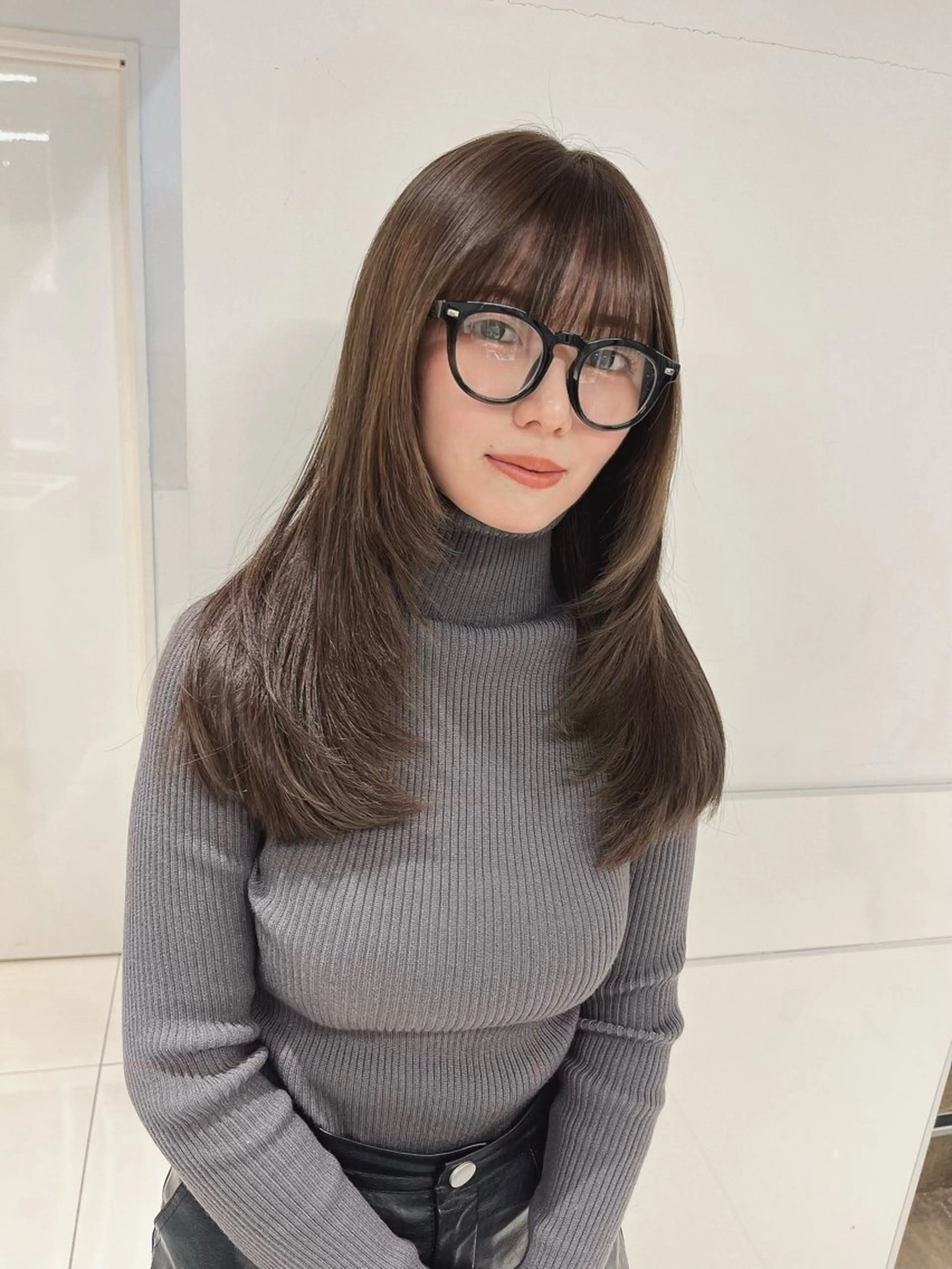 ロング 顔まわりレイヤー レイヤーカット りおな/髪質改善/ カラー /平尾のヘアスタイル