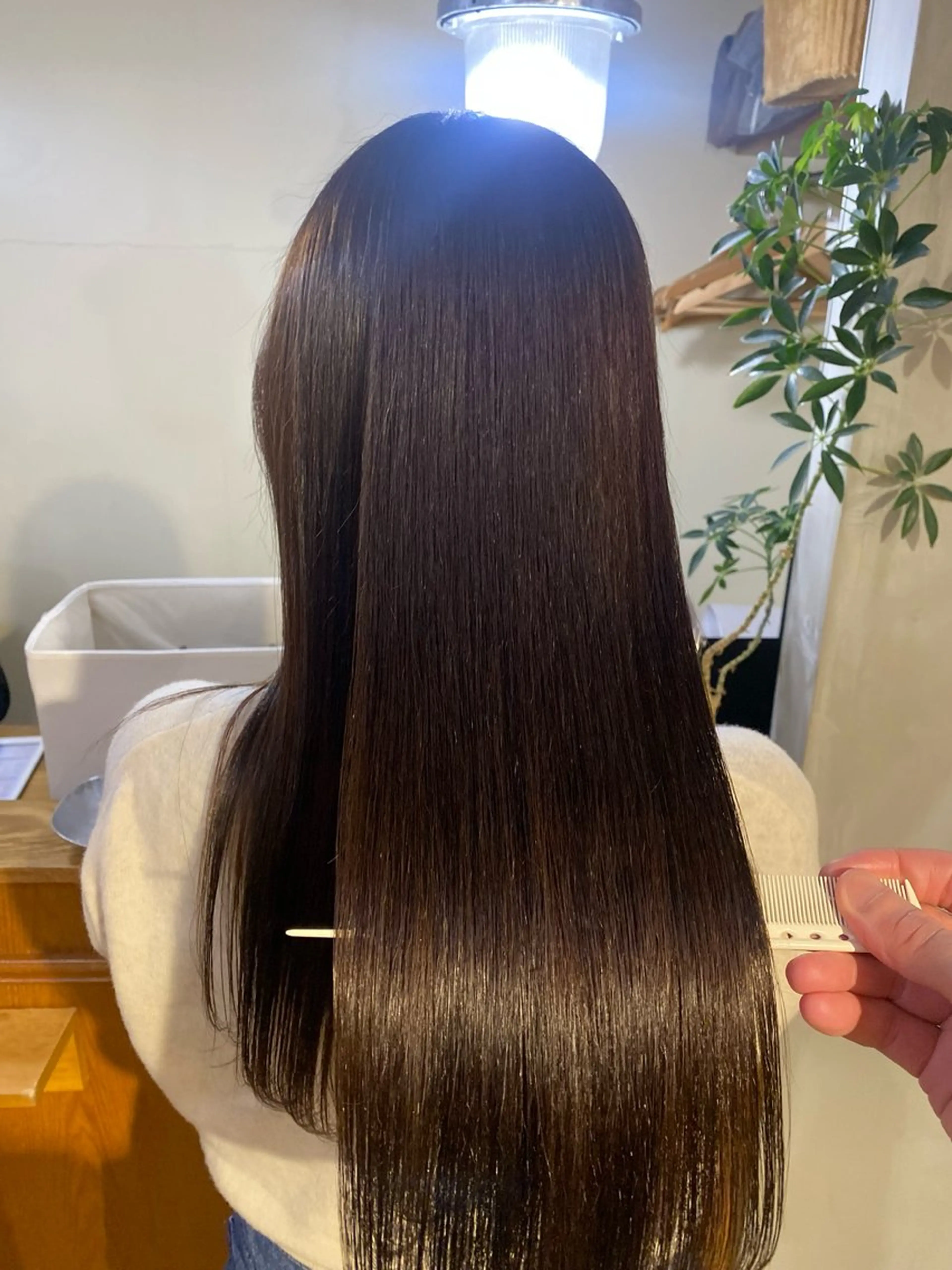 ロング 縮毛矯正 トリートメント 齋藤 リクのヘアスタイル