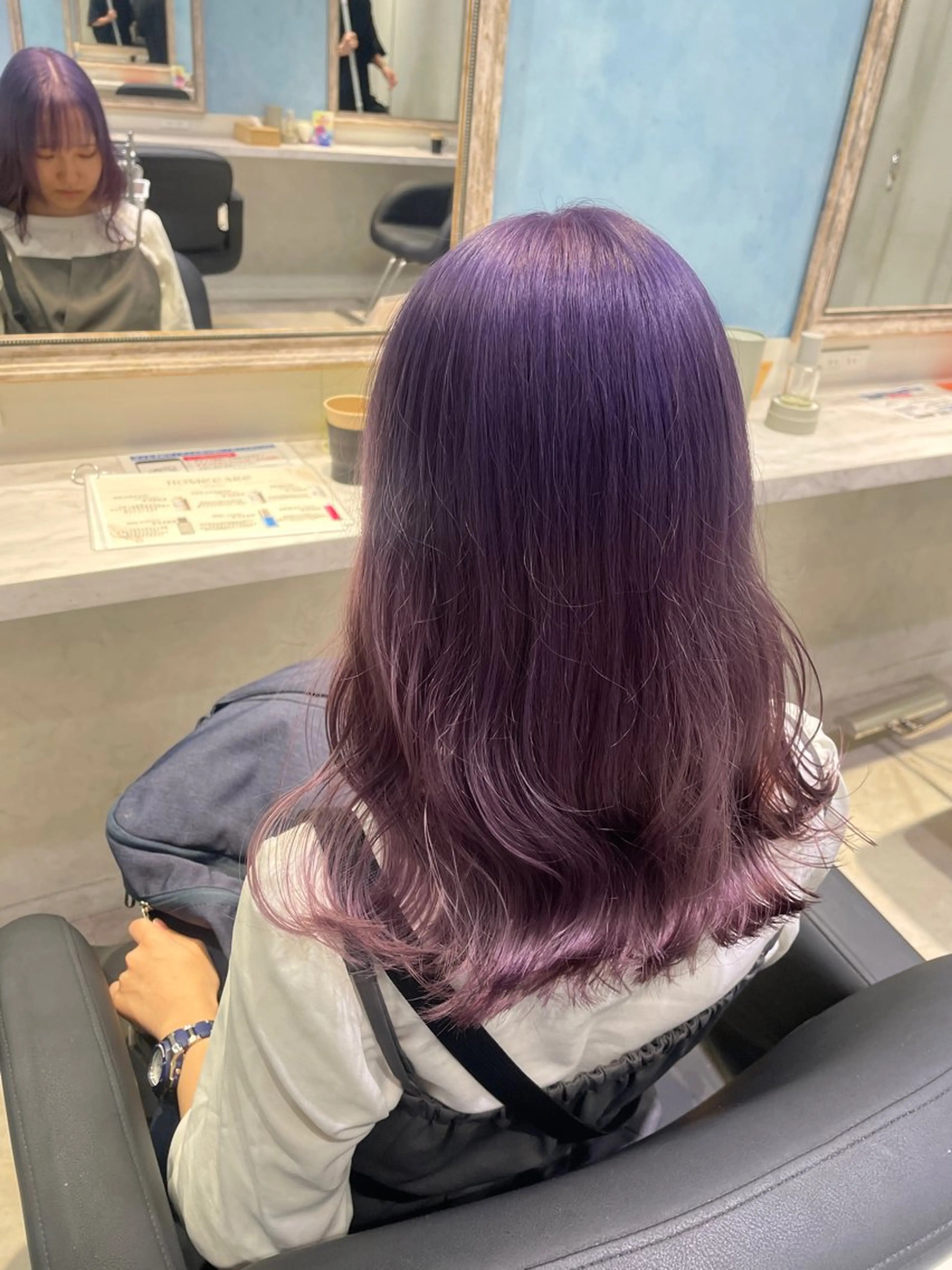 カラー ブリーチ デザインカラー ダブルカラー ハイトーンカラー ヘアカラー デザインカラー/ ヘアアレンジ/りりかのヘアスタイル