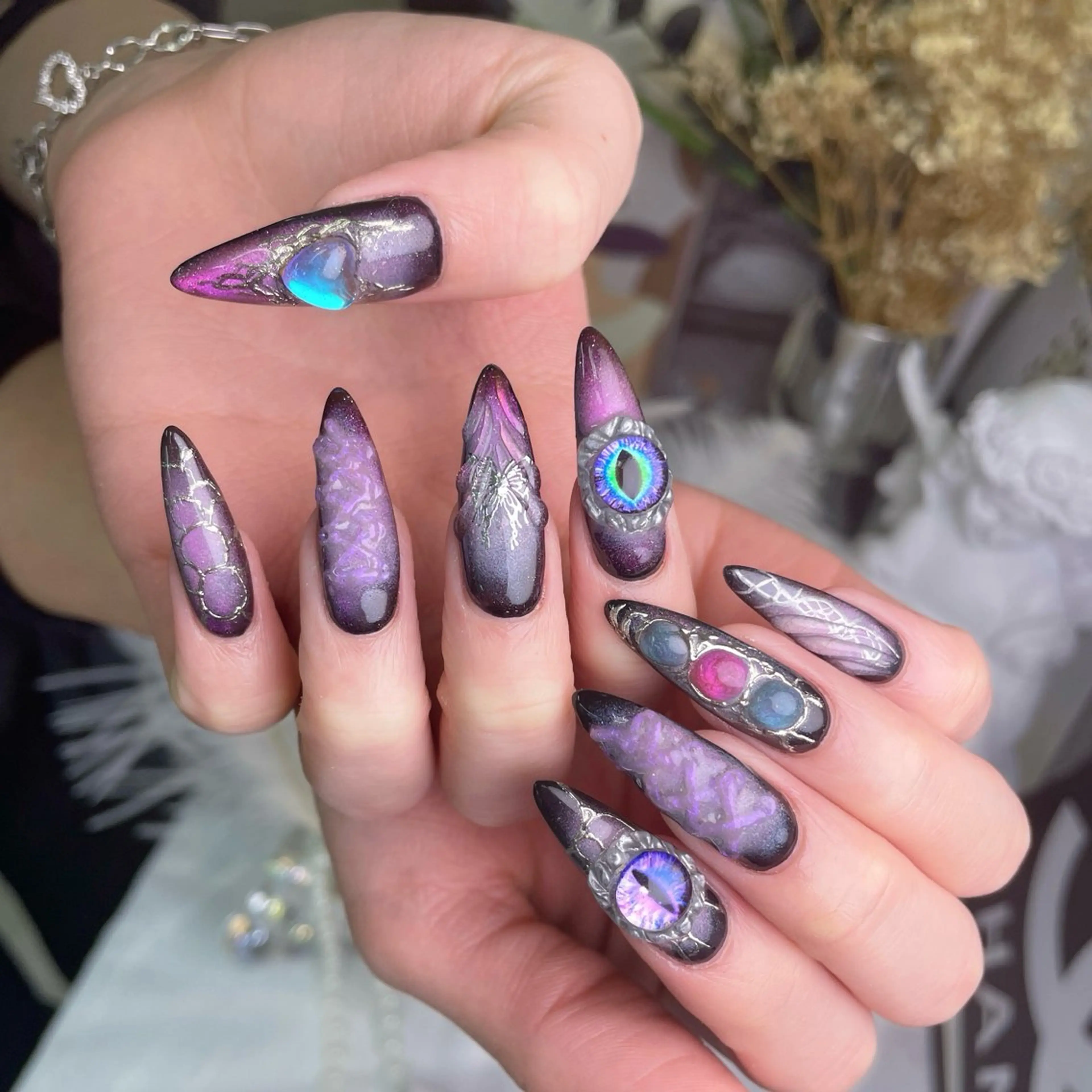 ネイル チークネイル クリアネイル ガーリー グラデーション ハロウィン ハンドネイル NailPrincess所属・princess スカルプ専門店のネイルデザイン