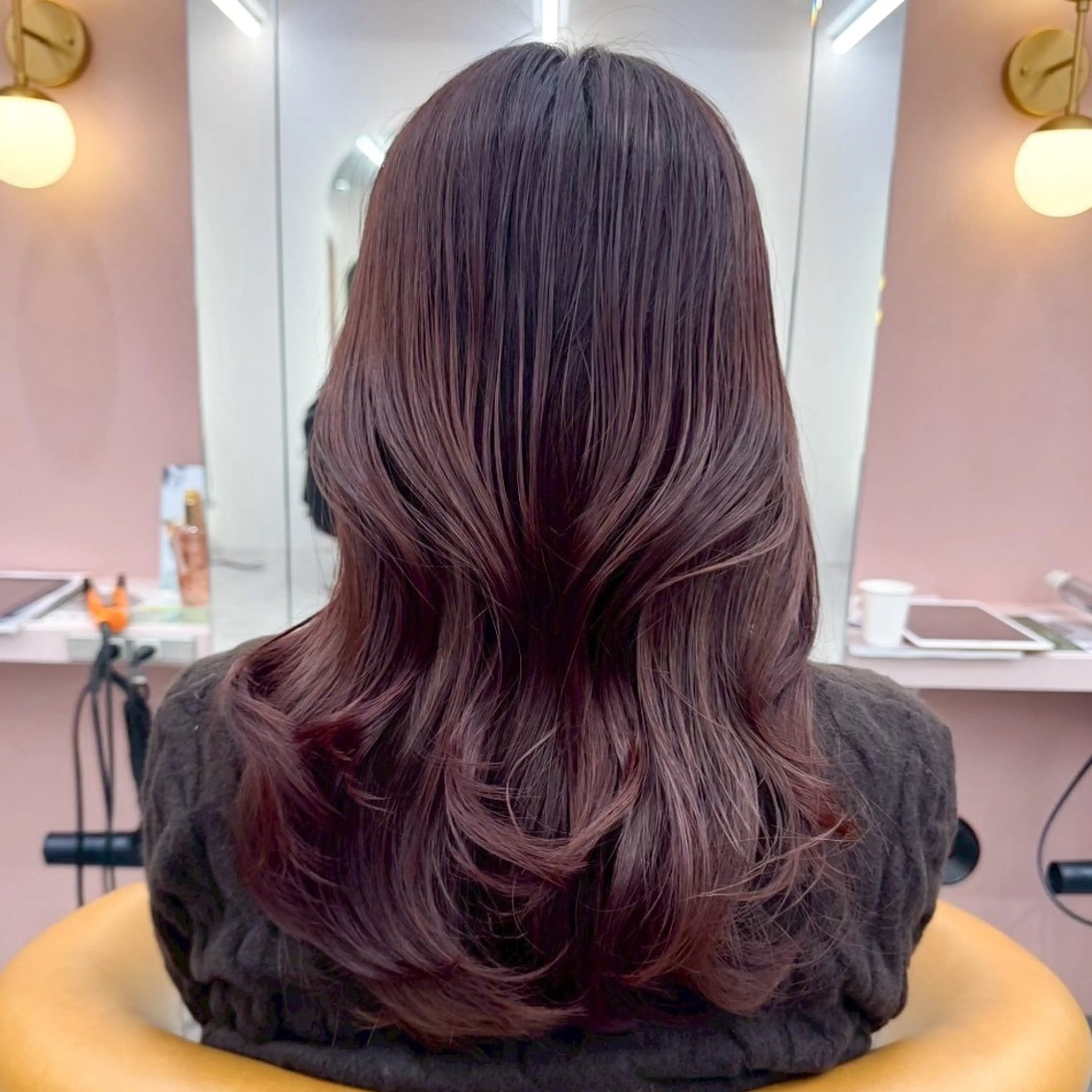 ロング カラー ヘアカラー トリートメント 縮毛矯正/ストンボブ Wカラー💎ヒデジのヘアスタイル