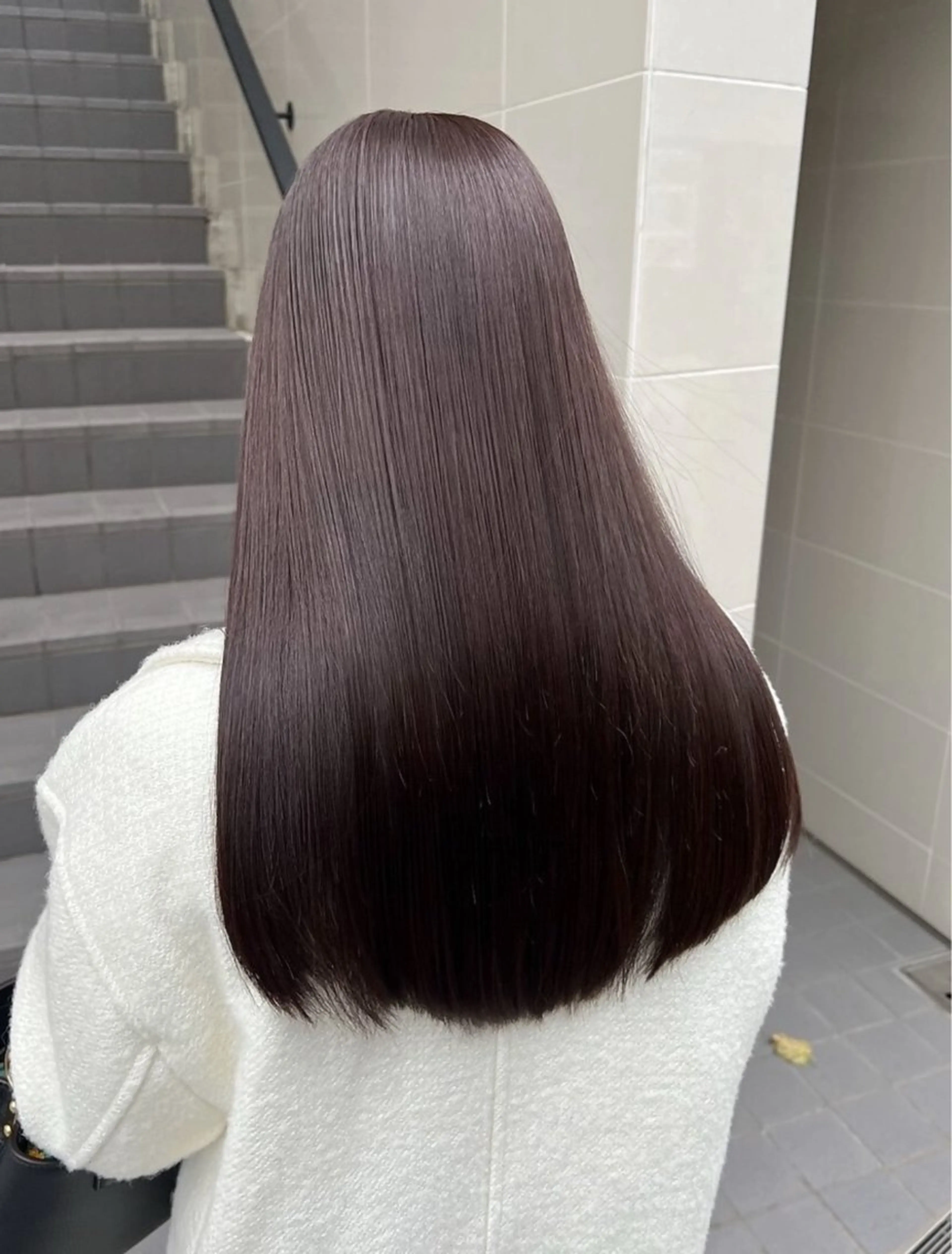 ロング カラー ブリーチ 透明感カラー ダブルカラー ラベンダーカラー ブリーチなしカラー ヘアカラー ブリーチなし/カラー 専門店ASOBIのヘアスタイル