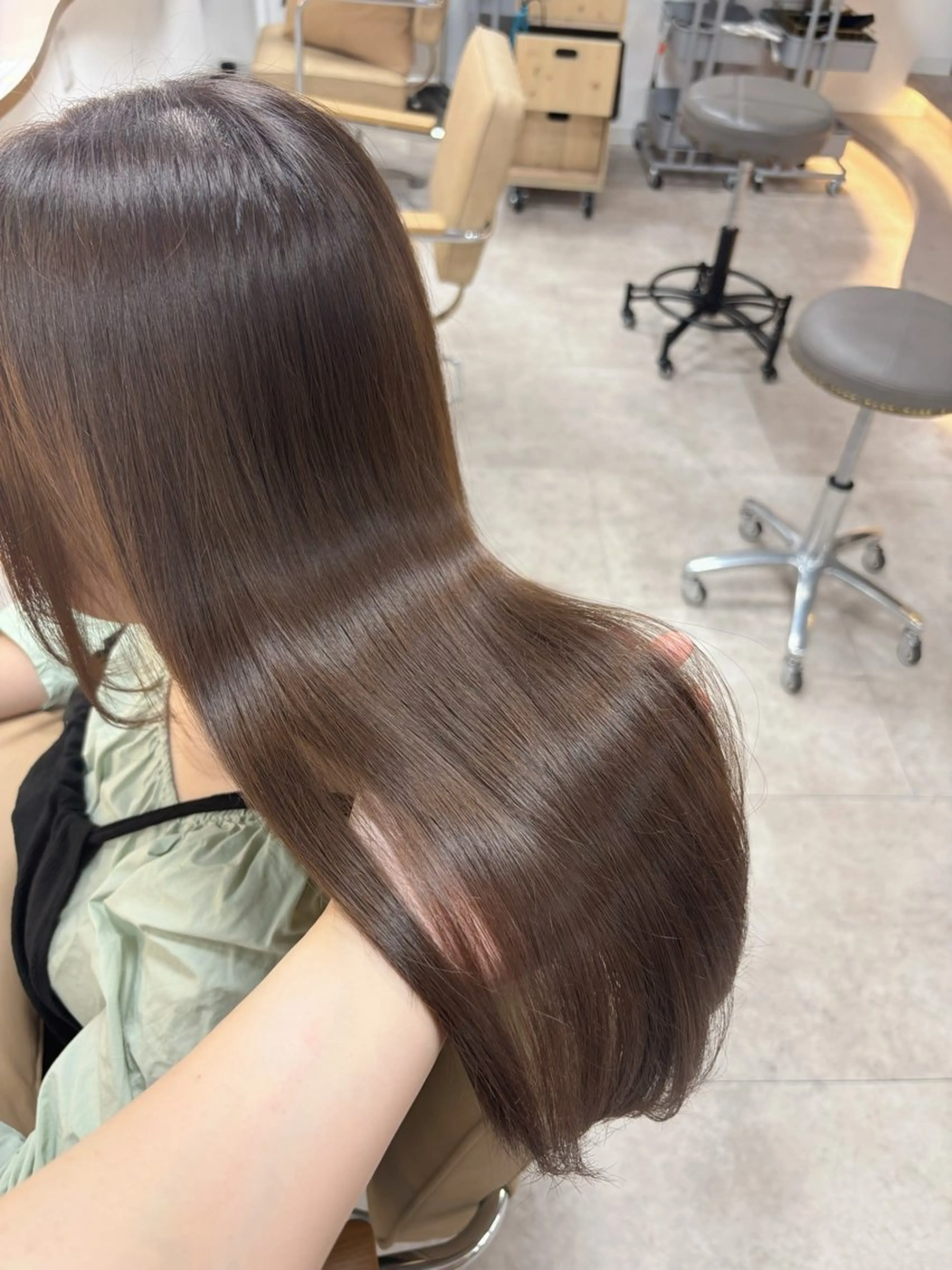 セミロング カラー トリートメント カット ヘアカラー トリートメント 髪質改善/韓国ヘア/ 赤み消し/sahoのヘアスタイル