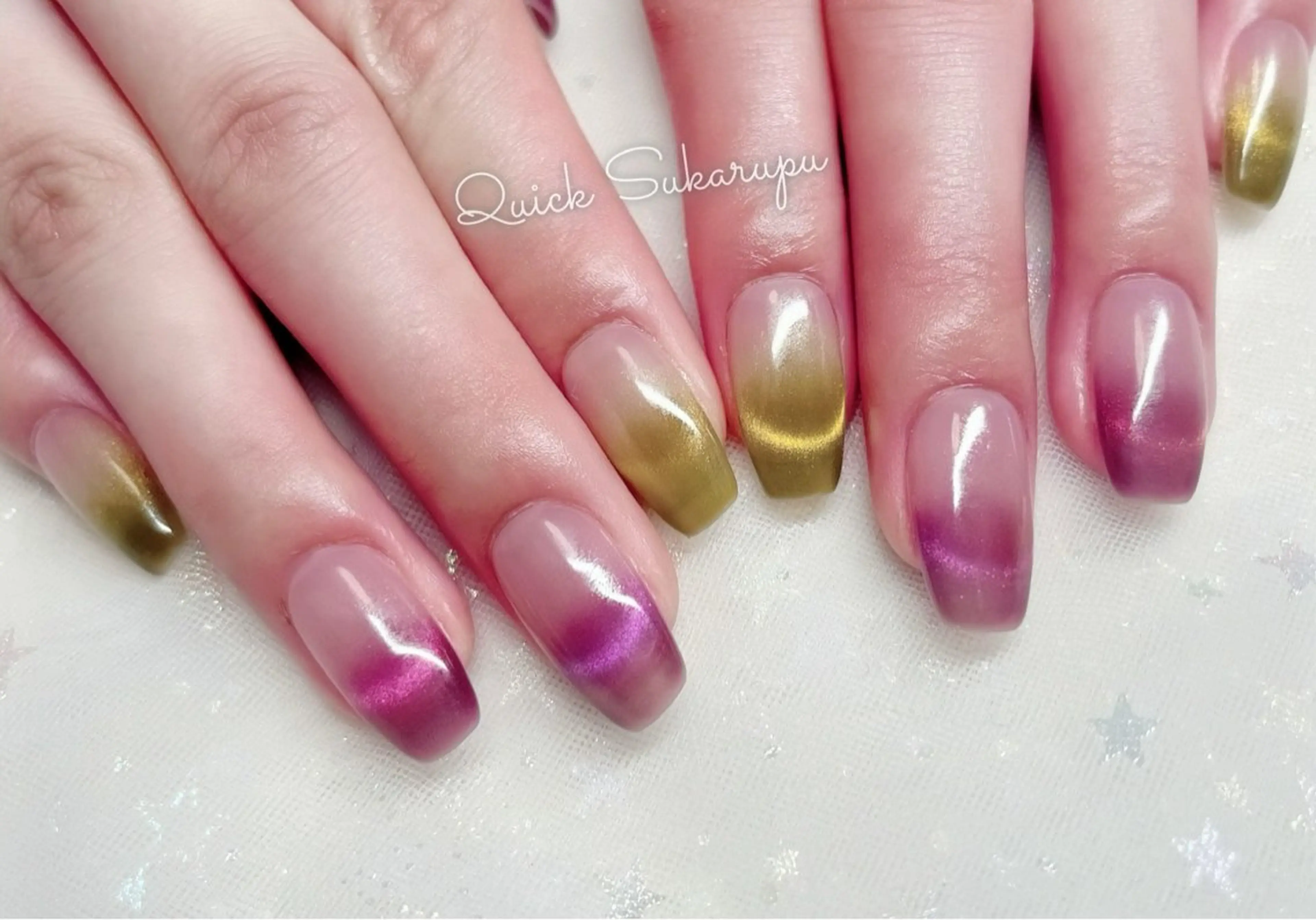 ミディアム Quick Sukarupuのネイルデザイン