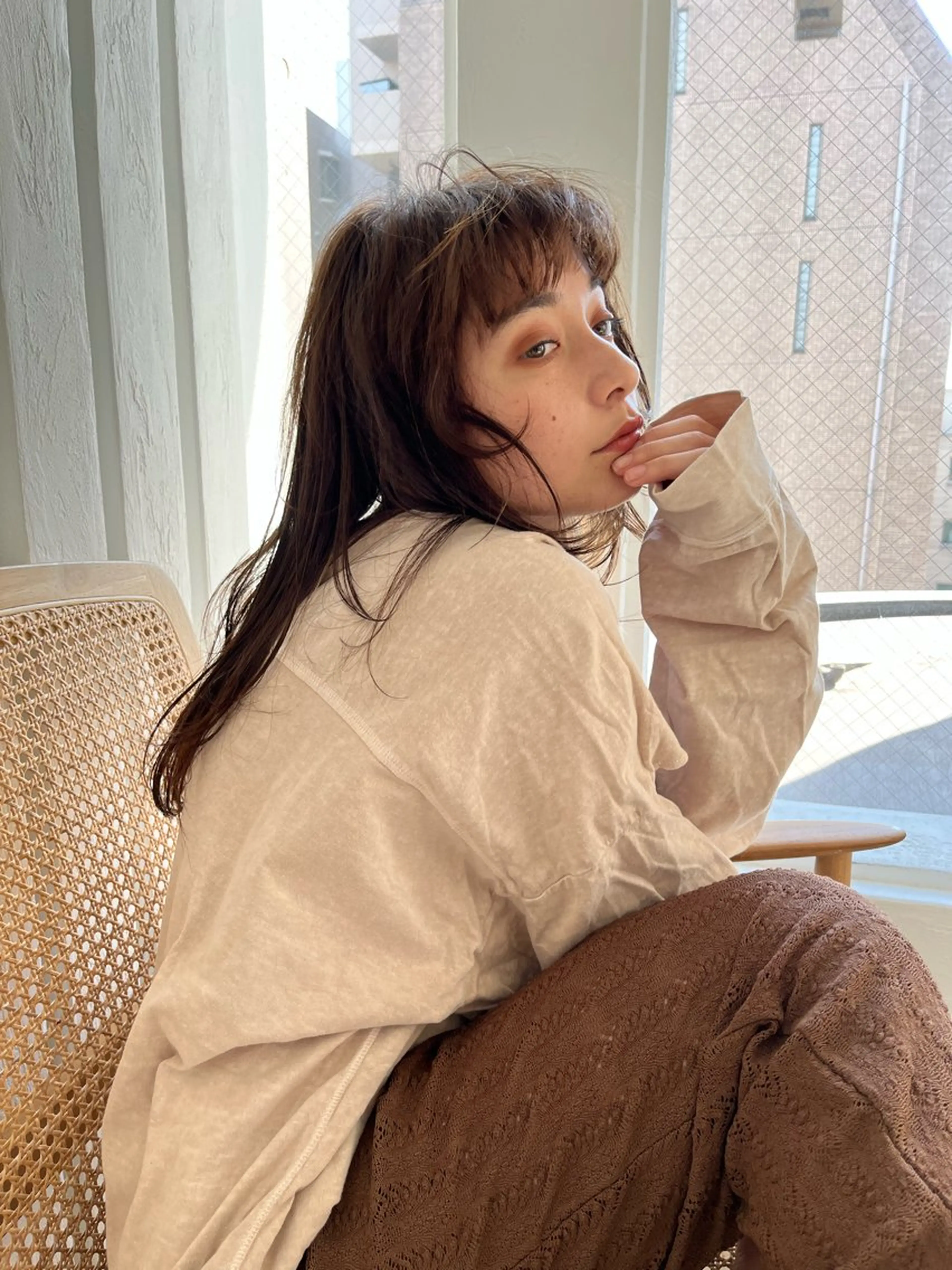 ロング 柔らかいオリーブ🍃 カラーNatsumiのヘアスタイル