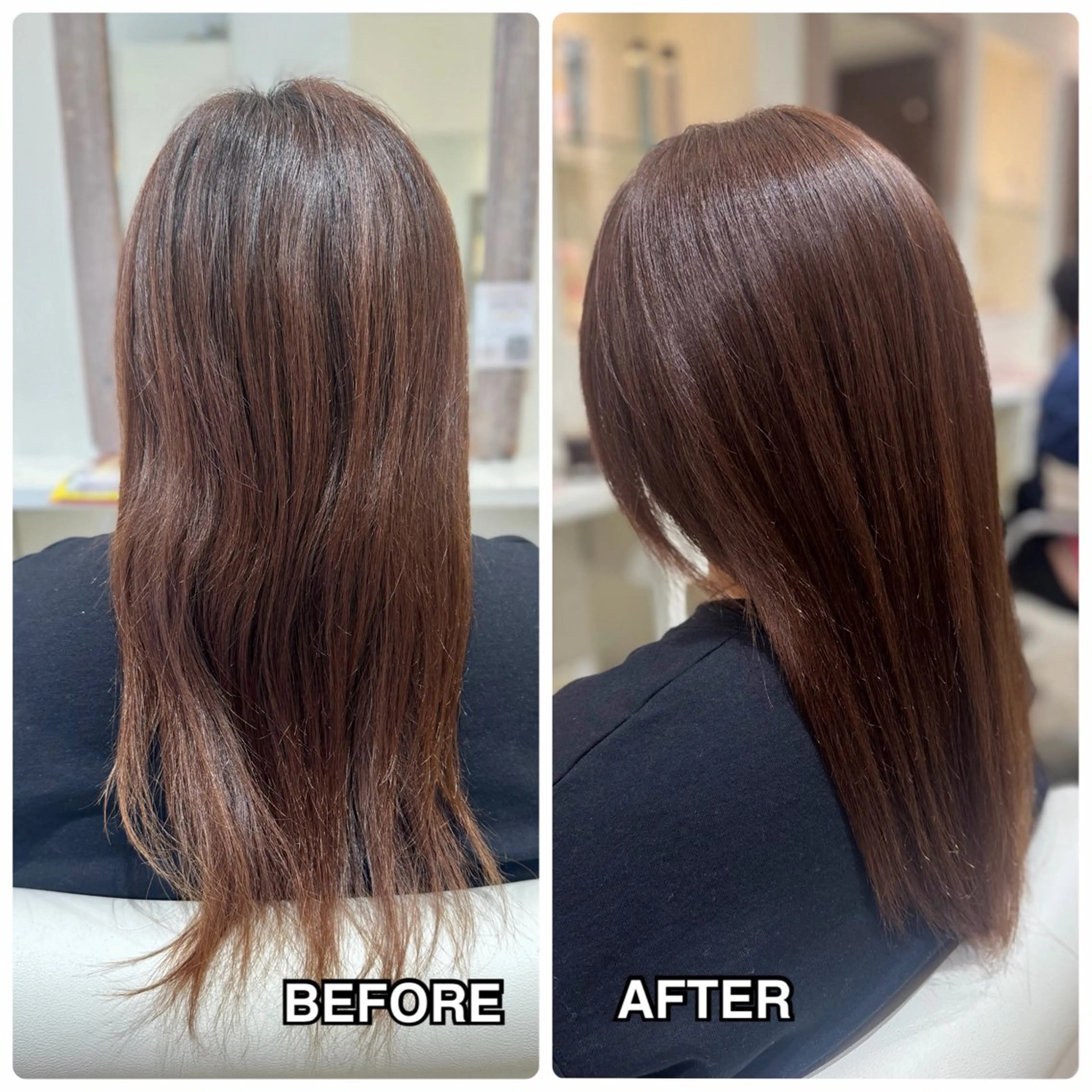 セミロング カット 縮毛矯正 NICCOLO室見 Erinaのヘアスタイル