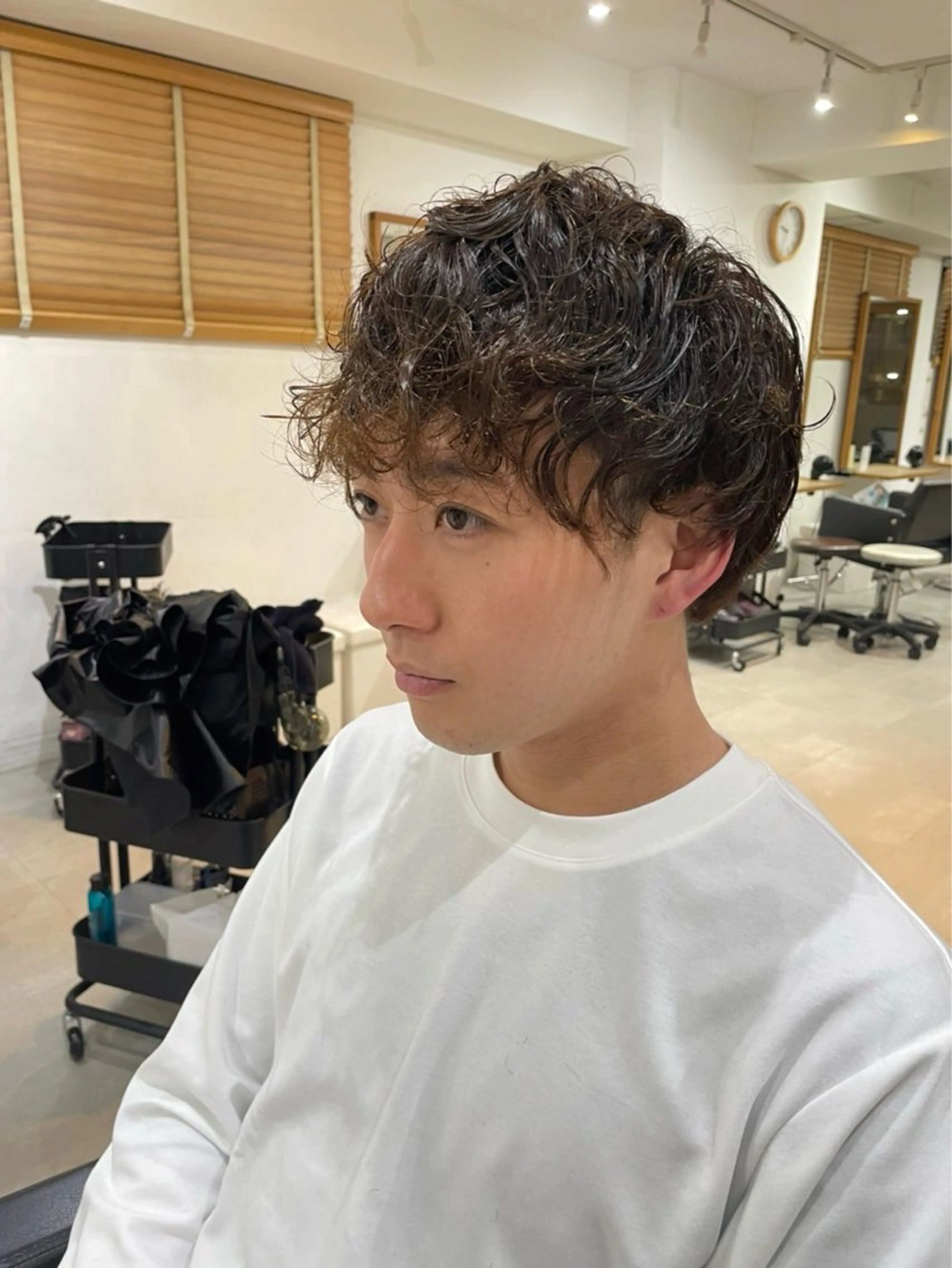 メンズ レイヤー/ボブパーマ /垢抜け/タクミのヘアスタイル