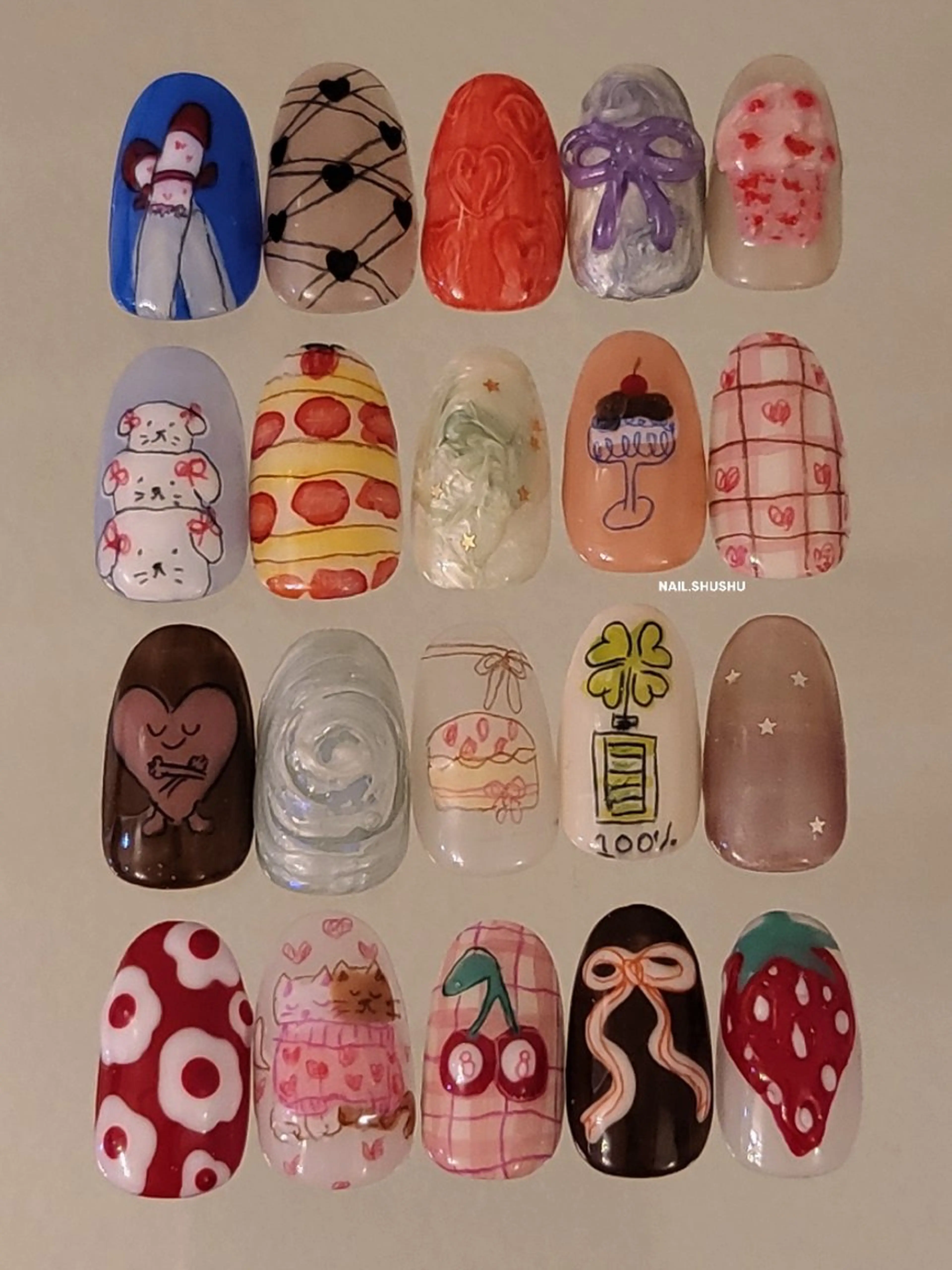 ネイル ハンドネイル 3dパーツ/流行り 👧shushu❤️のネイルデザイン