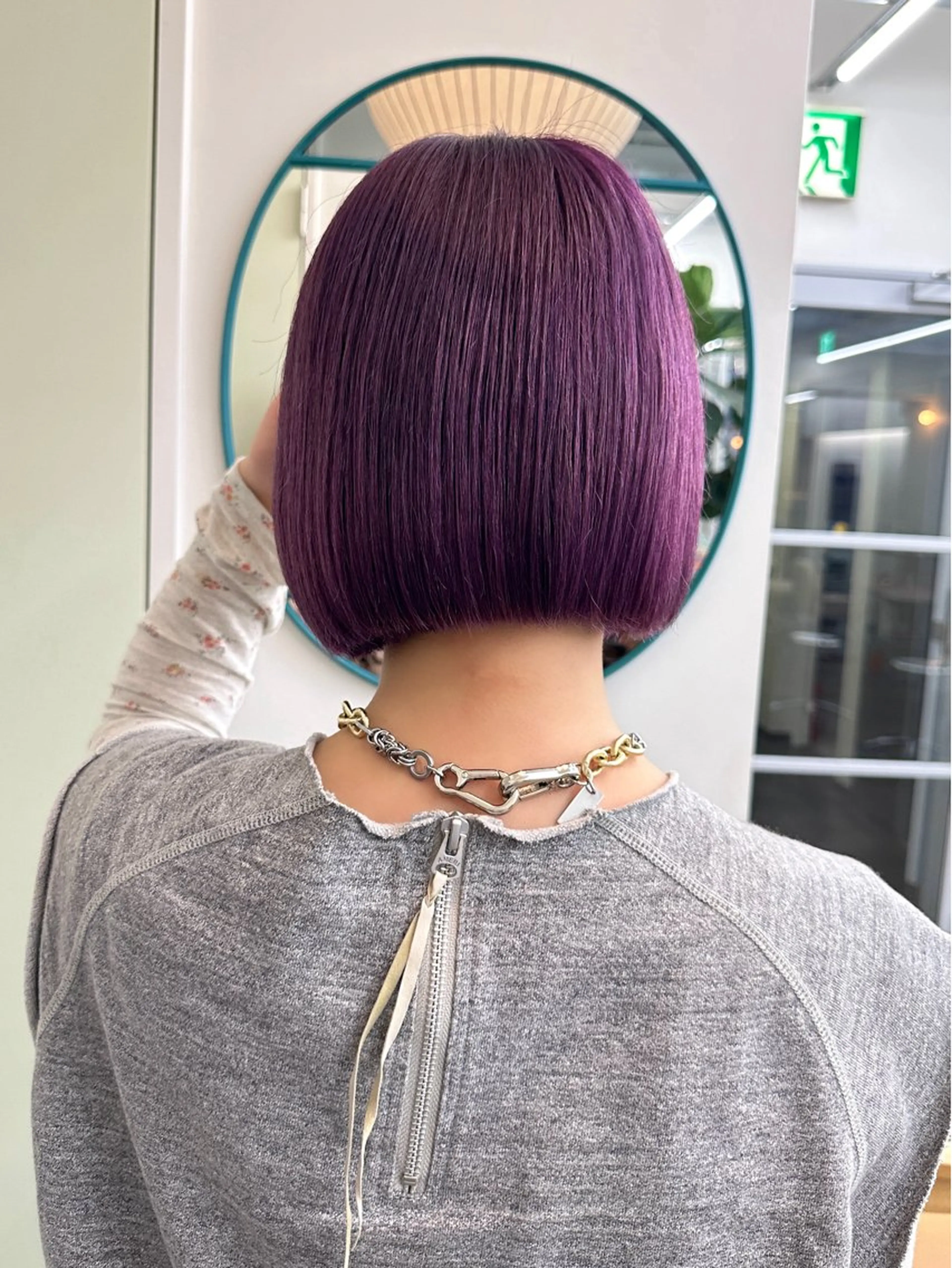 ショート カラー ブリーチ ケアブリーチ ラベンダーカラー ボブ/レイヤー/ケア パーマ/リュウタのヘアスタイル