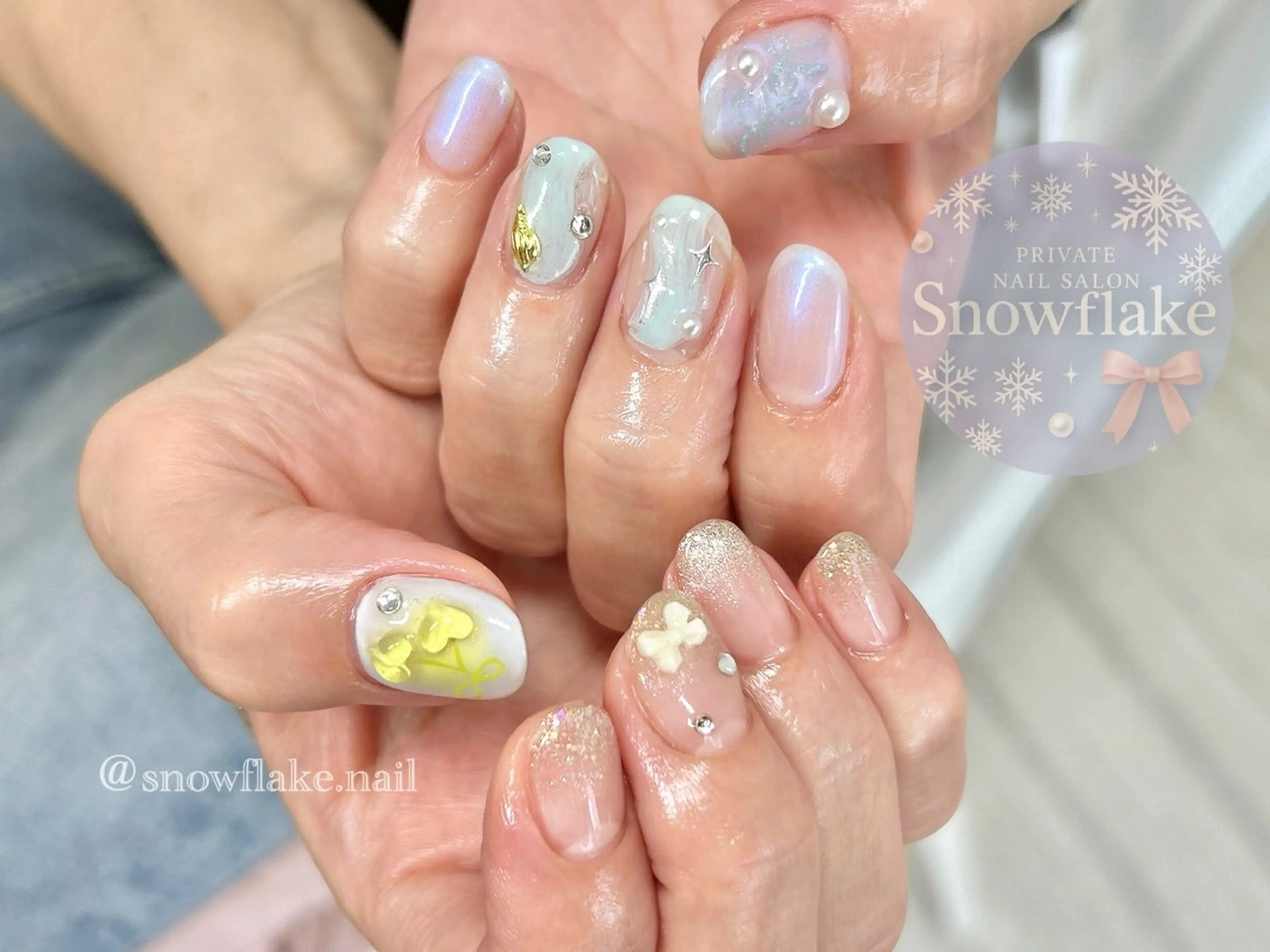 ネイル Snow flake 🫧YUKIのネイルデザイン