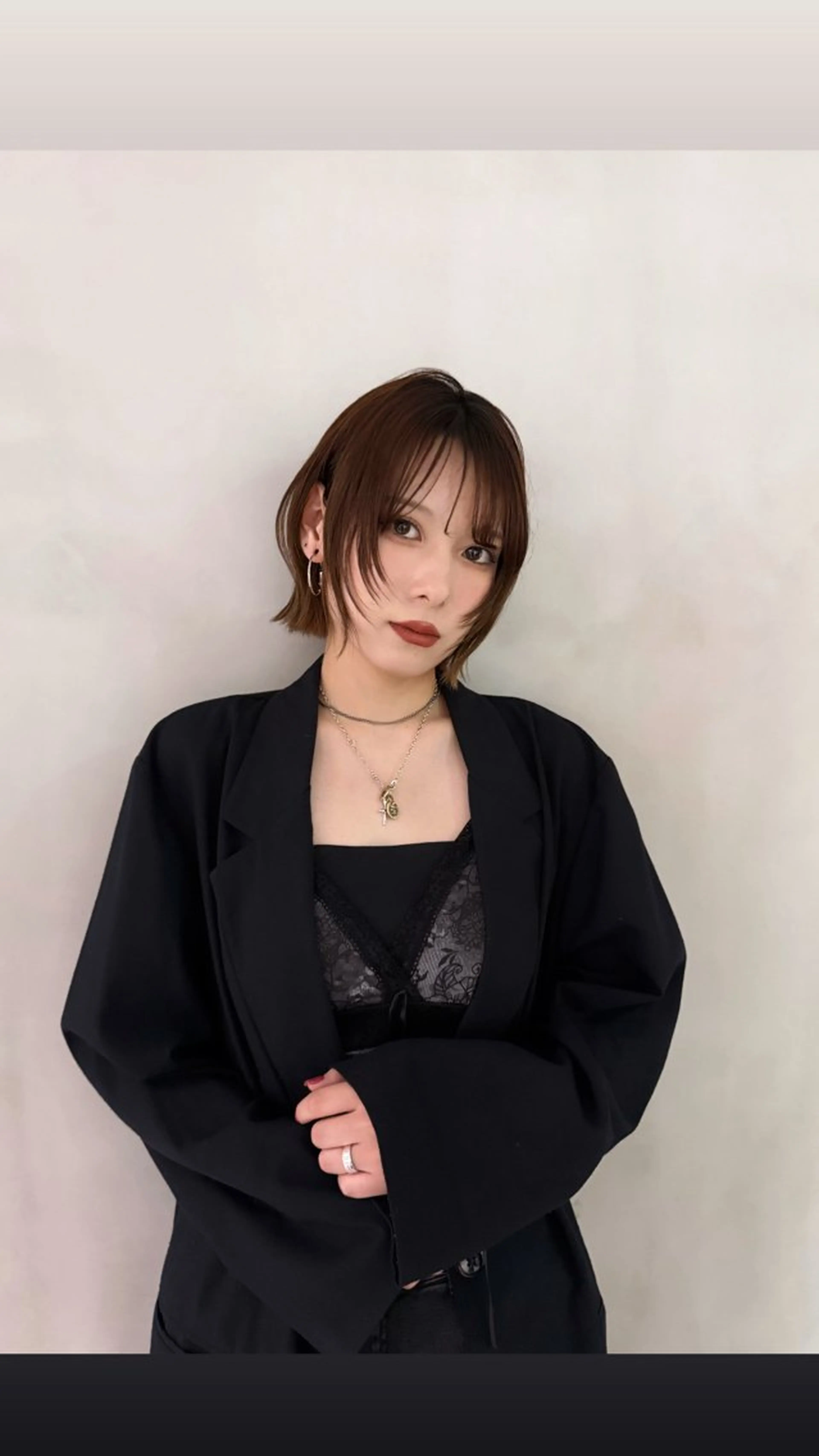 ショート ボブ 顔周りカット 似合わせカット 横田 七美のヘアスタイル