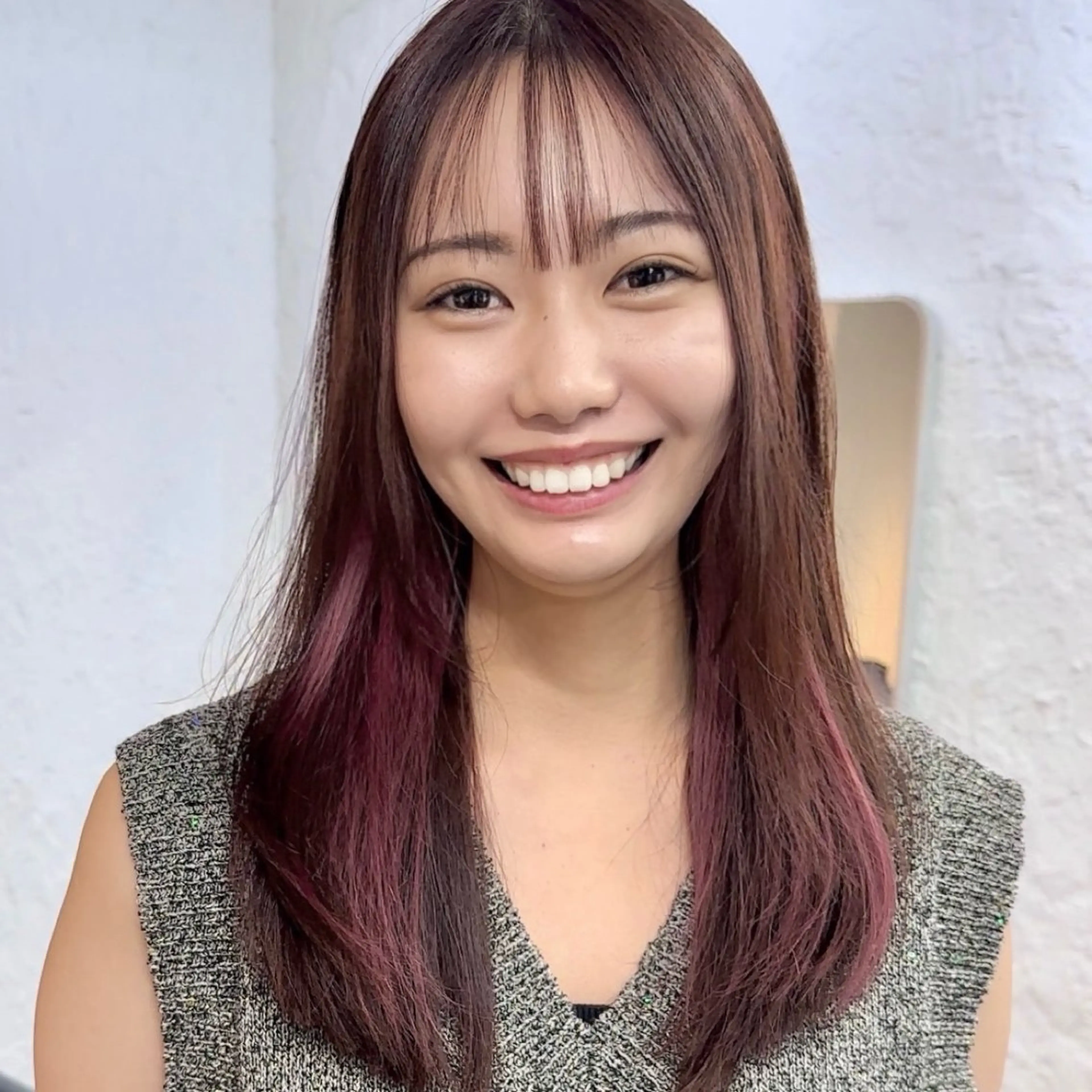 ロング カラー インナーカラー ピンクカラー カット ヘアカラー トリートメント インナーカラー/レイ ヤーカット♡/マキシのヘアスタイル