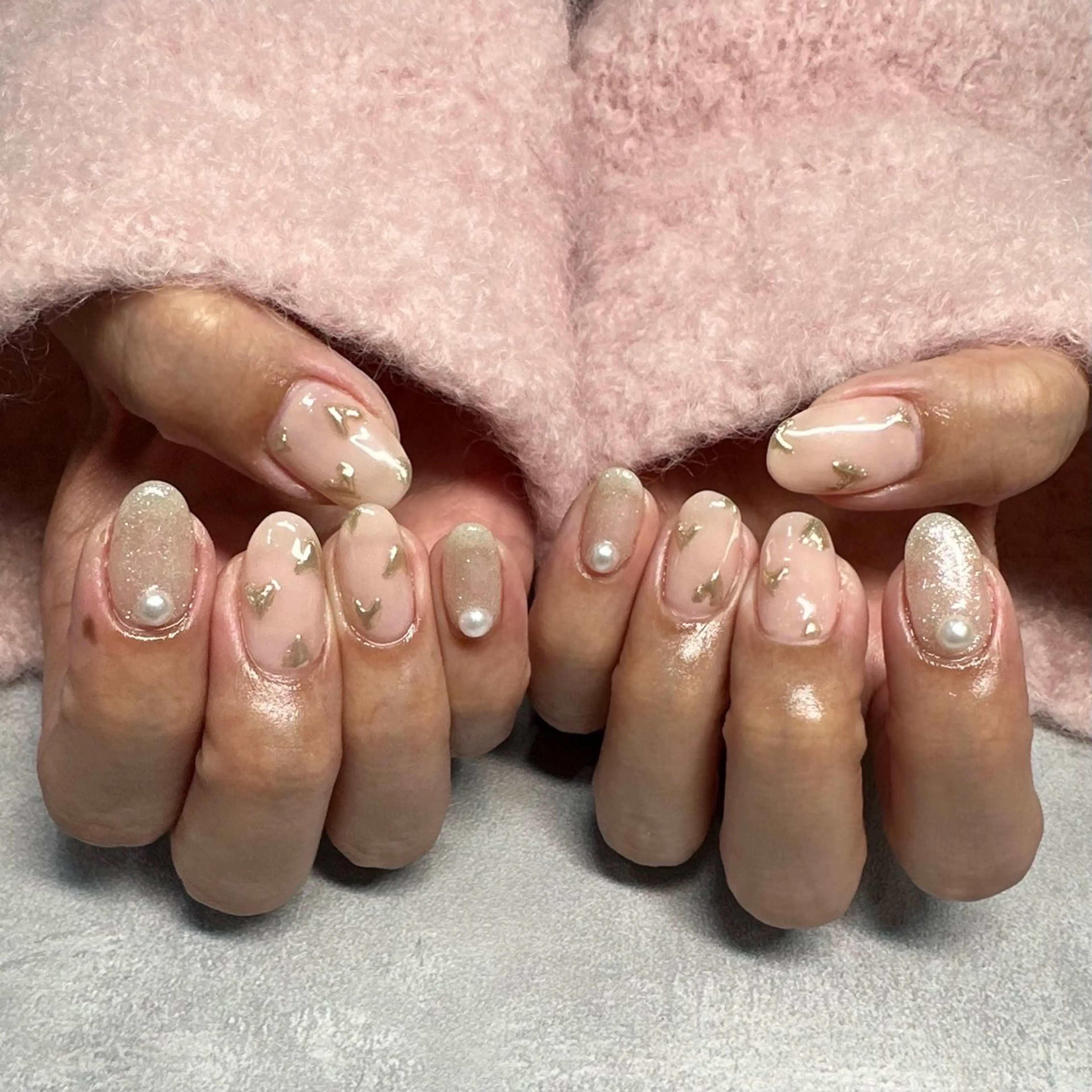 ネイル ハンドネイル 🩷🩵mm.大宮 Riyo🧸🩵🩷のネイルデザイン