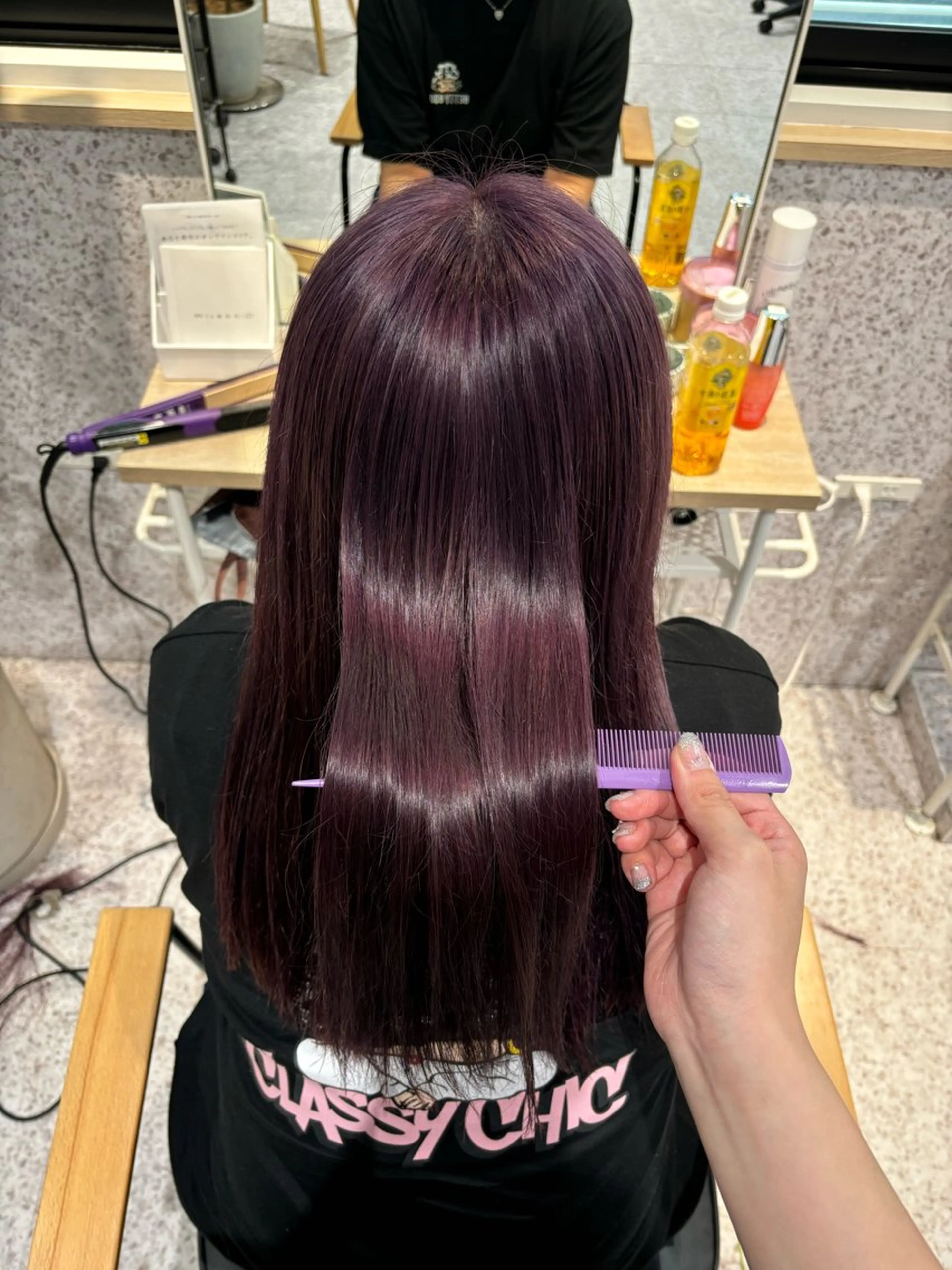 ロング カラー ダブルカラー イヤリングカラー ハイライトカラー ハイトーンカラー インナーカラー ヘアカラー 暖色カラー/ パリジェンヌ💟みくのヘアスタイル