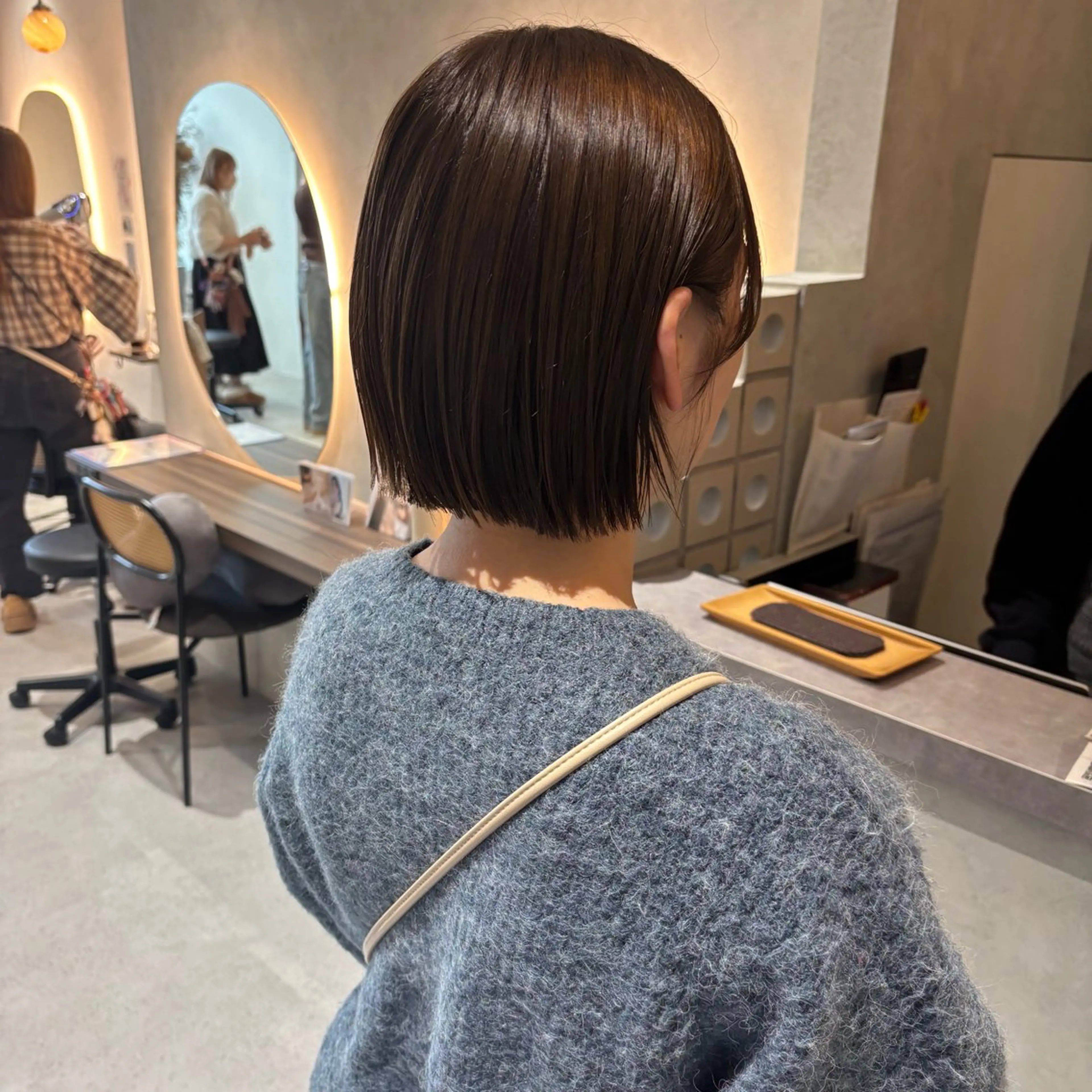 ミディアム ヘアカラー 大久保 愛のヘアスタイル