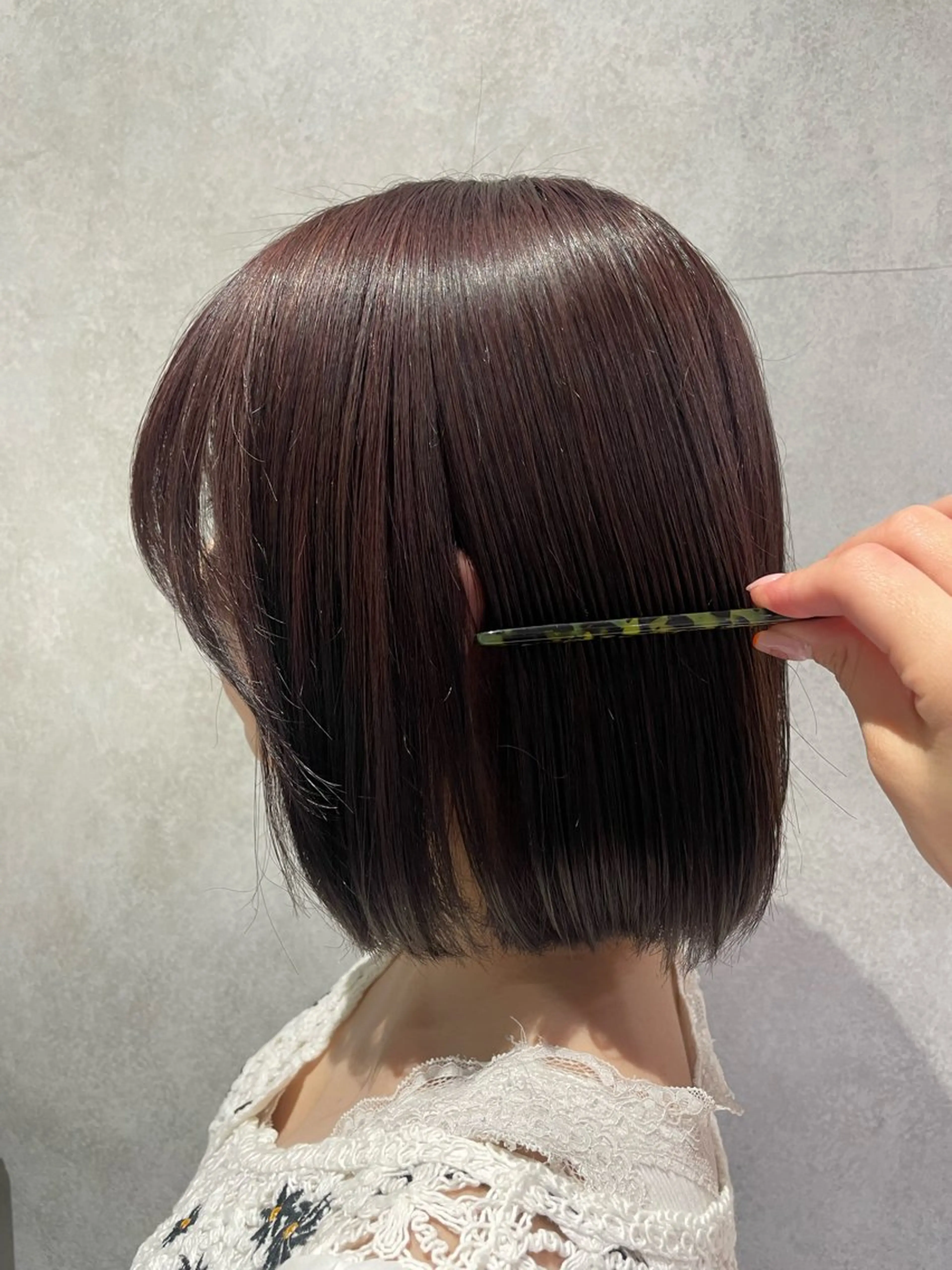 ミディアム カラー カット ヘアカラー yumemiレイヤー ‎✴︎ 透明感カラーのヘアスタイル