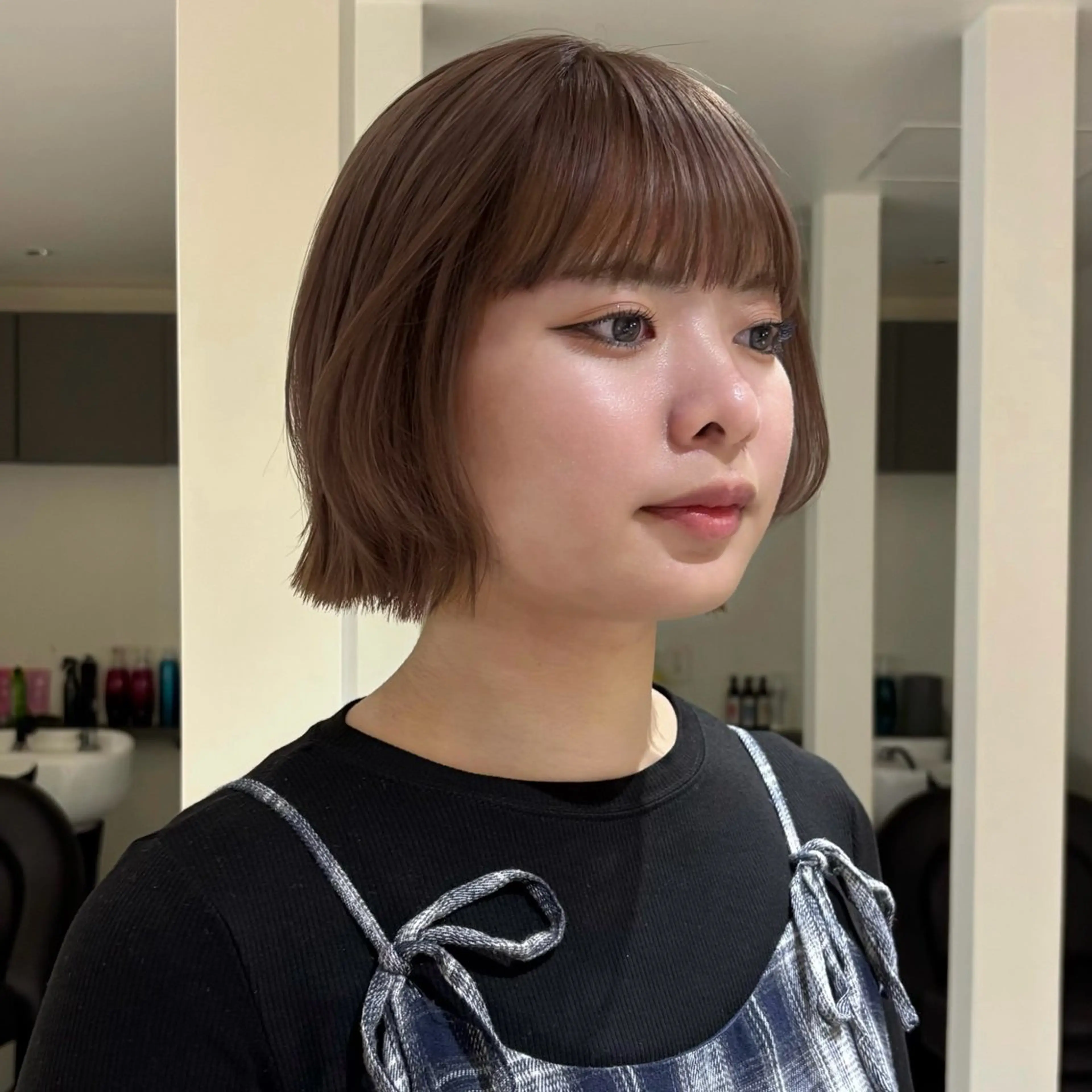 ミディアム ヘアカラー トリートメント 盛れる透明感カラー・ momokaのヘアスタイル