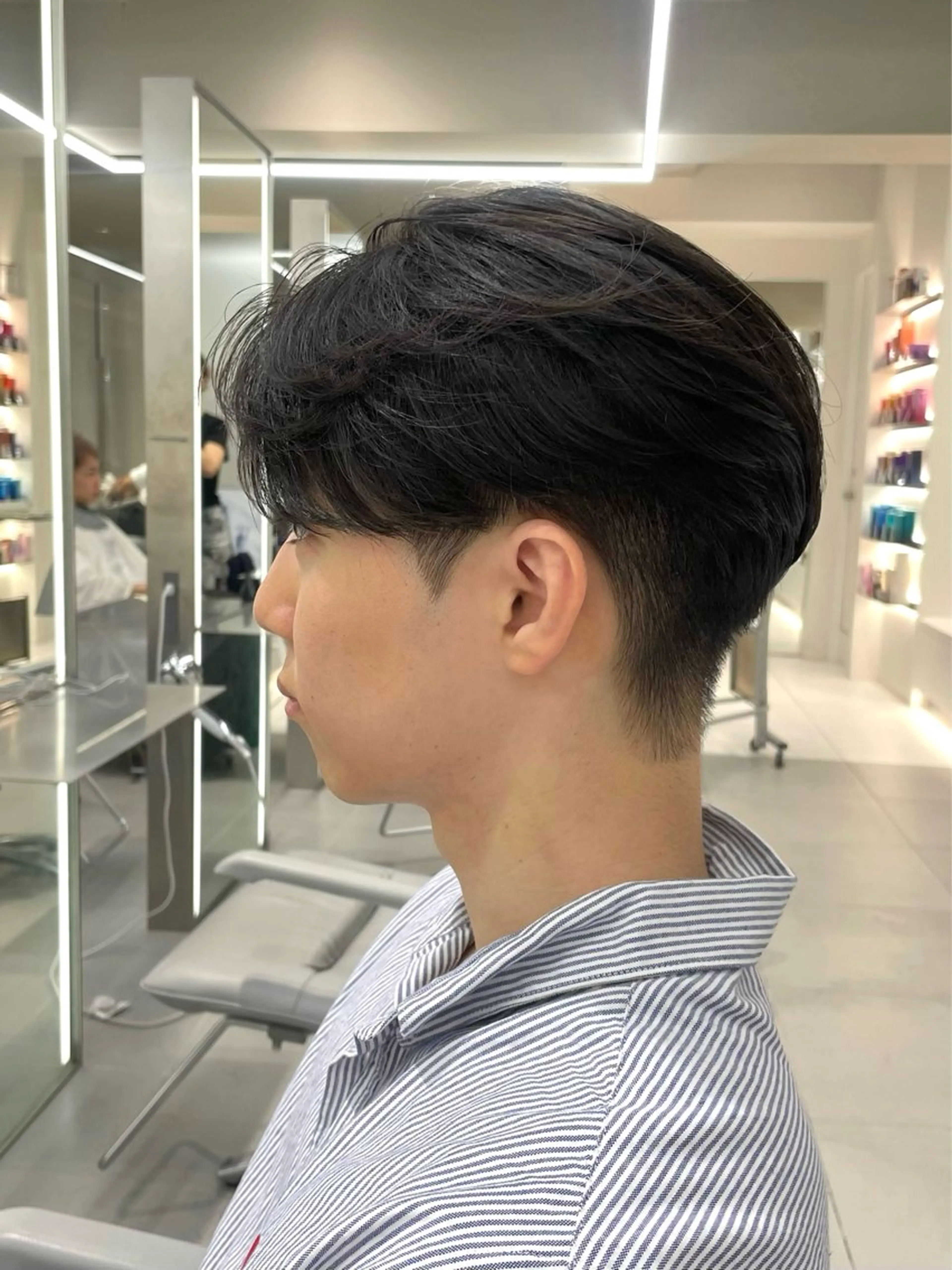 ショート メンズ センターパート カット センターパート/ マッシュ 小野 樹のヘアスタイル