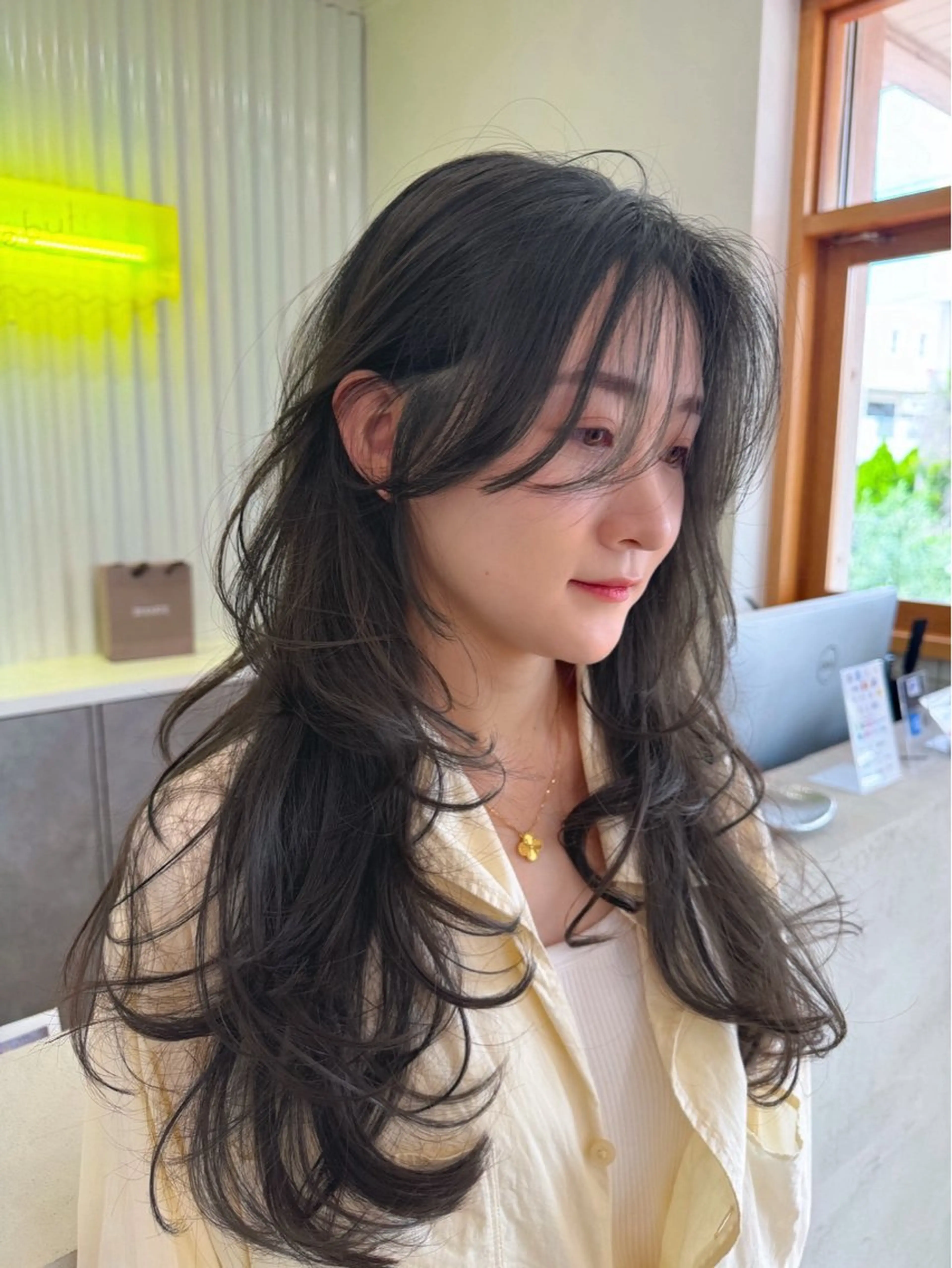 ロング ヘアカラー トリートメント 古堅 一正のヘアスタイル