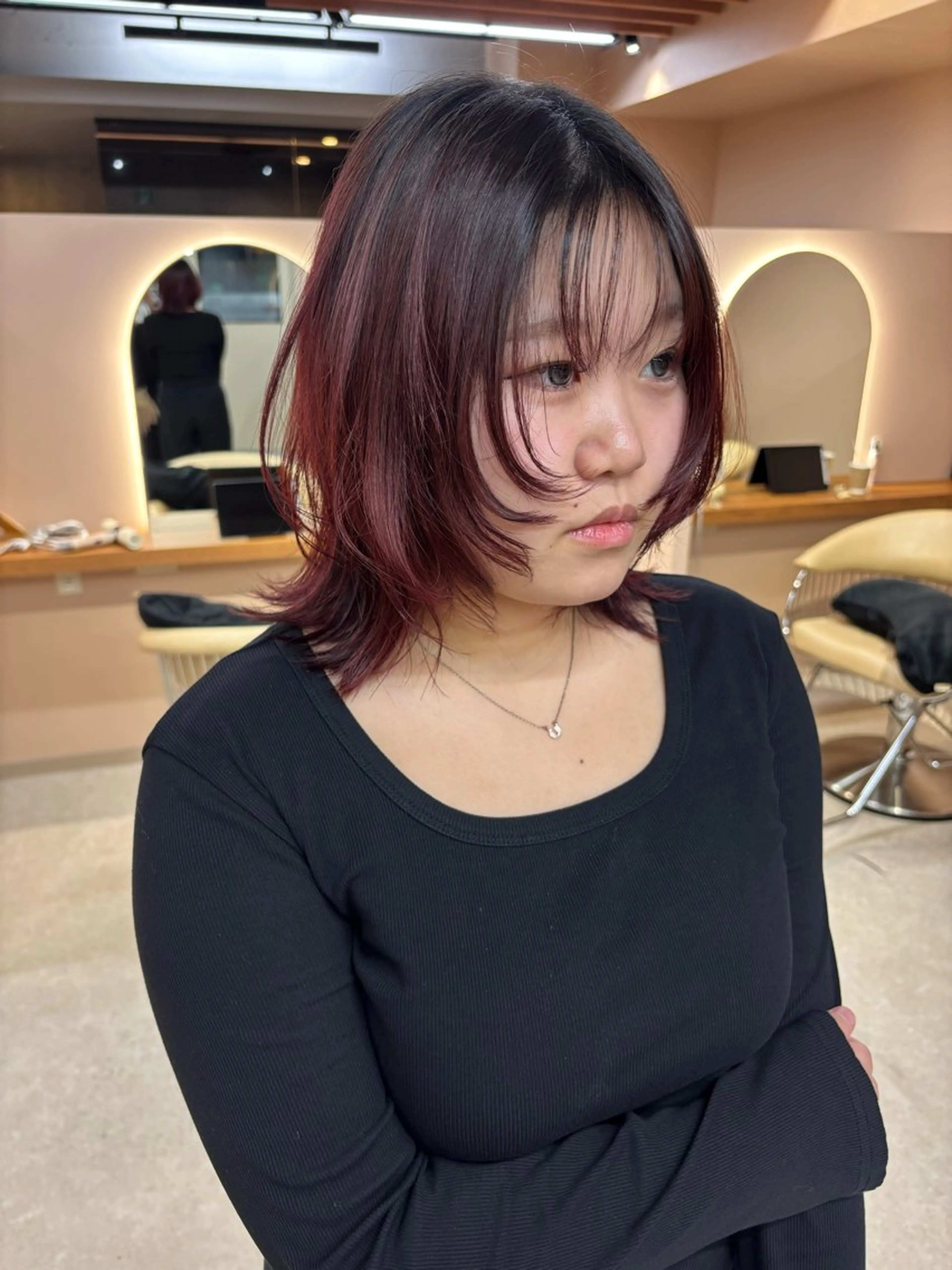 セミロング カット ヘアカラー トリートメント ROCCO east / りんなのヘアスタイル