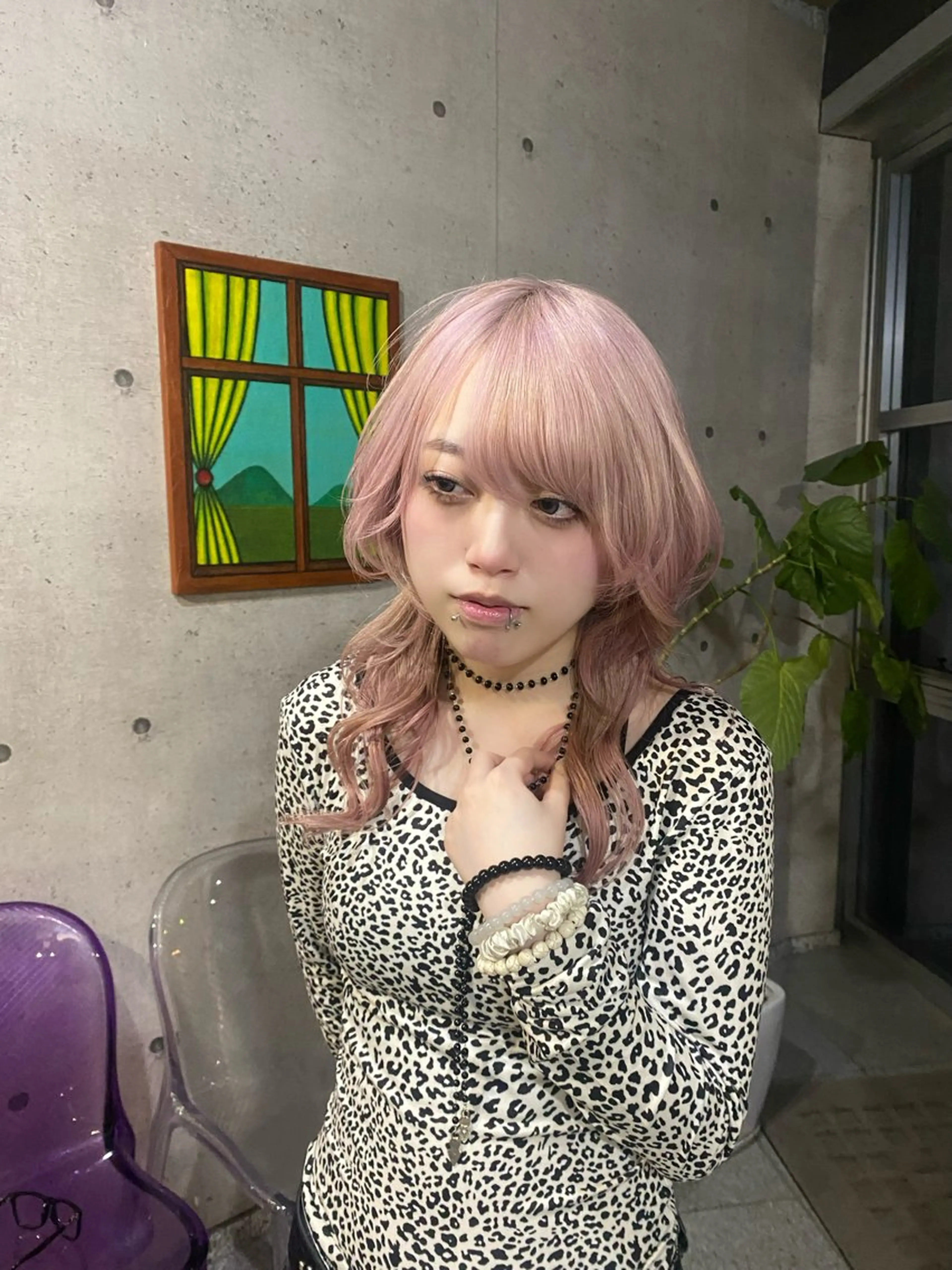 セミロング カラー ブロンド ブリーチカラー🎀 LiLi🫧のヘアスタイル