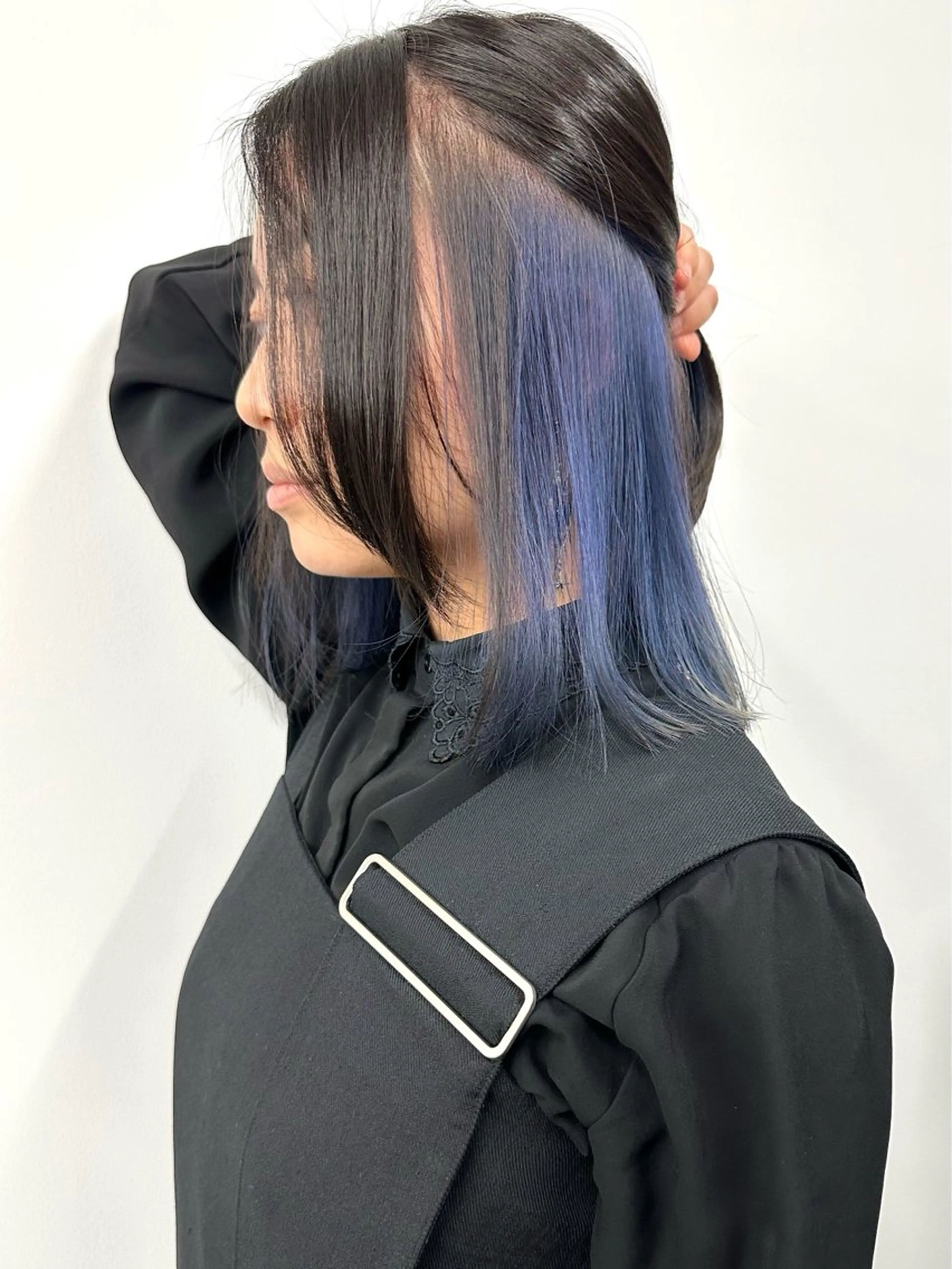 セミロング カラー インナーカラー カット ヘッドスパ ボブ/ゆるふわ ボブパーマ/とういのヘアスタイル