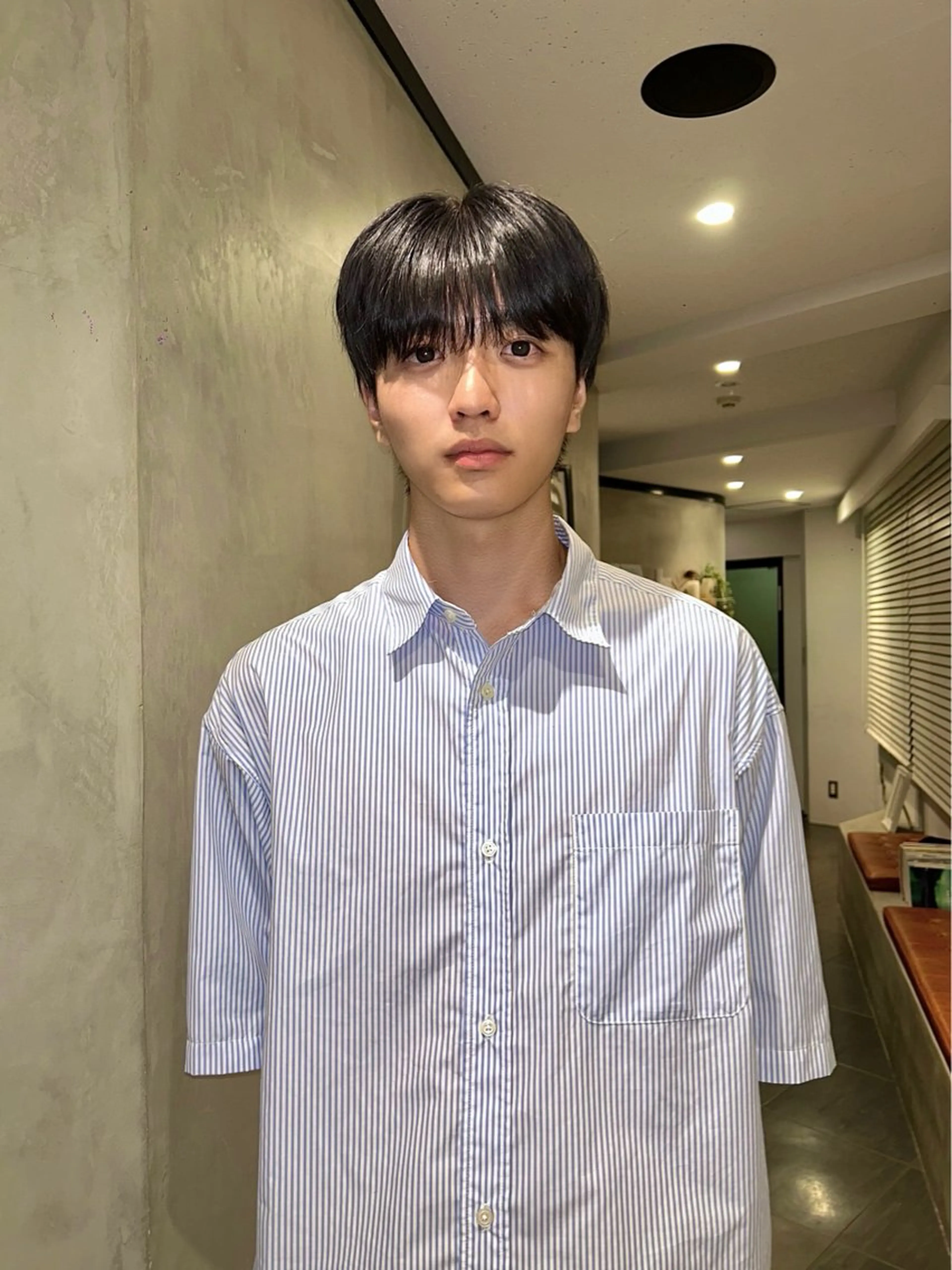 カラー メンズ マッシュ シースルーマッシュ タナカ カナ🫧のヘアスタイル