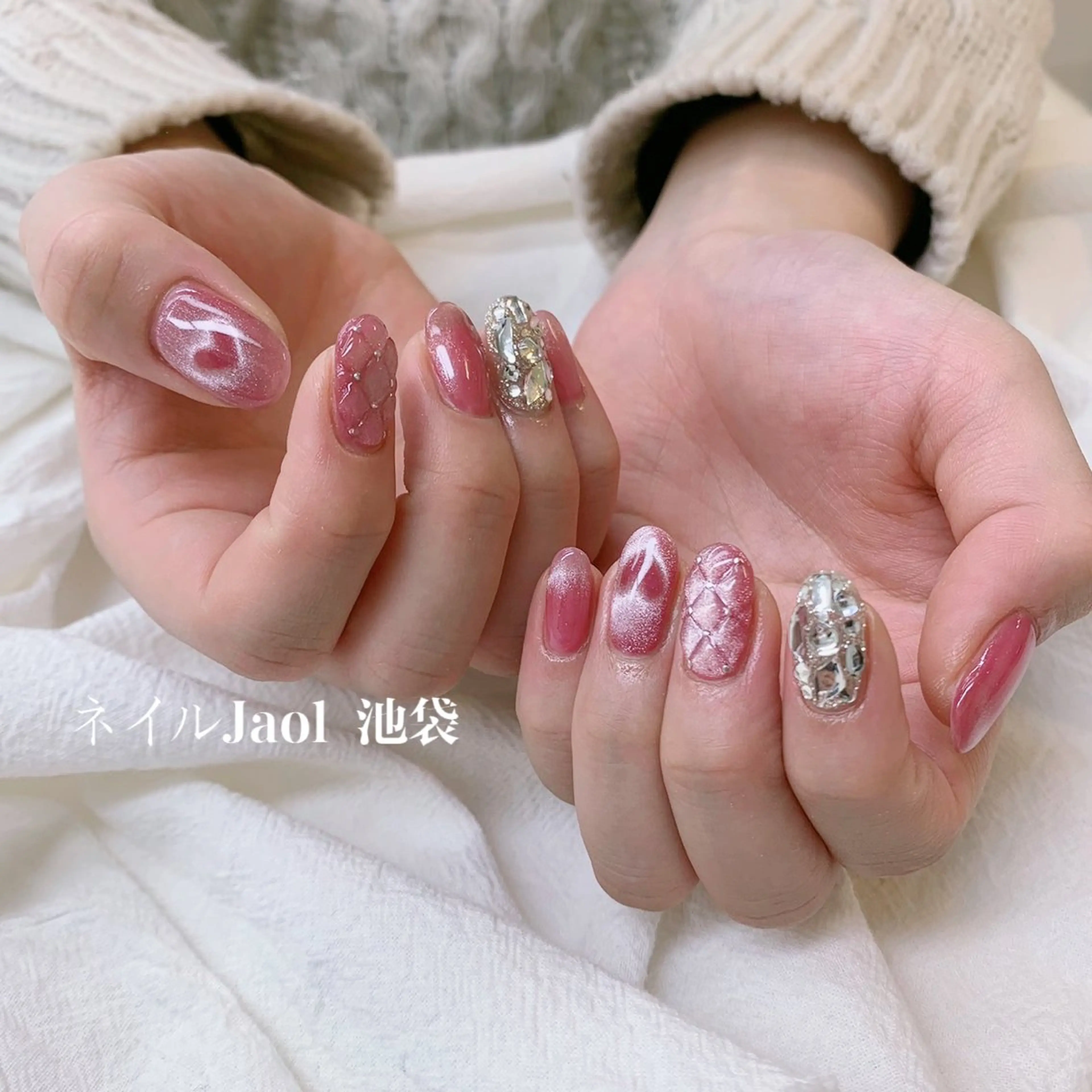 ミディアム ハンドネイル ネイルJaol 池袋のネイルデザイン