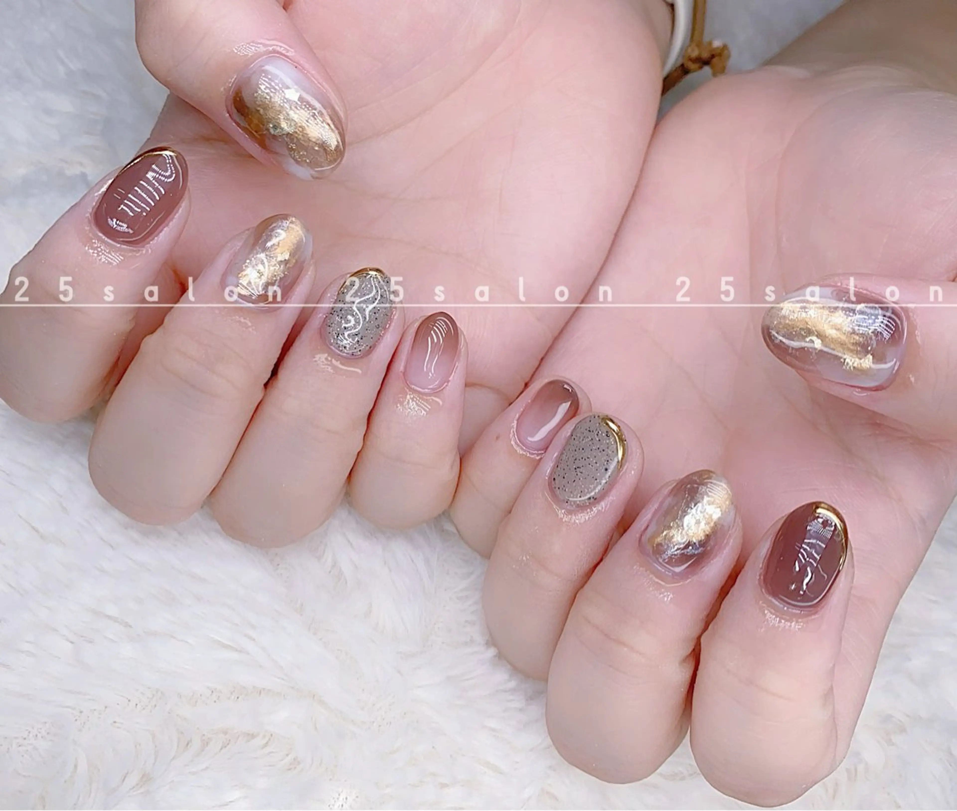 ネイル ジェルネイル 韓国ネイル ニュアンスネイル パラジェル ワンホンネイル 2 5のマツエク・マツパデザイン