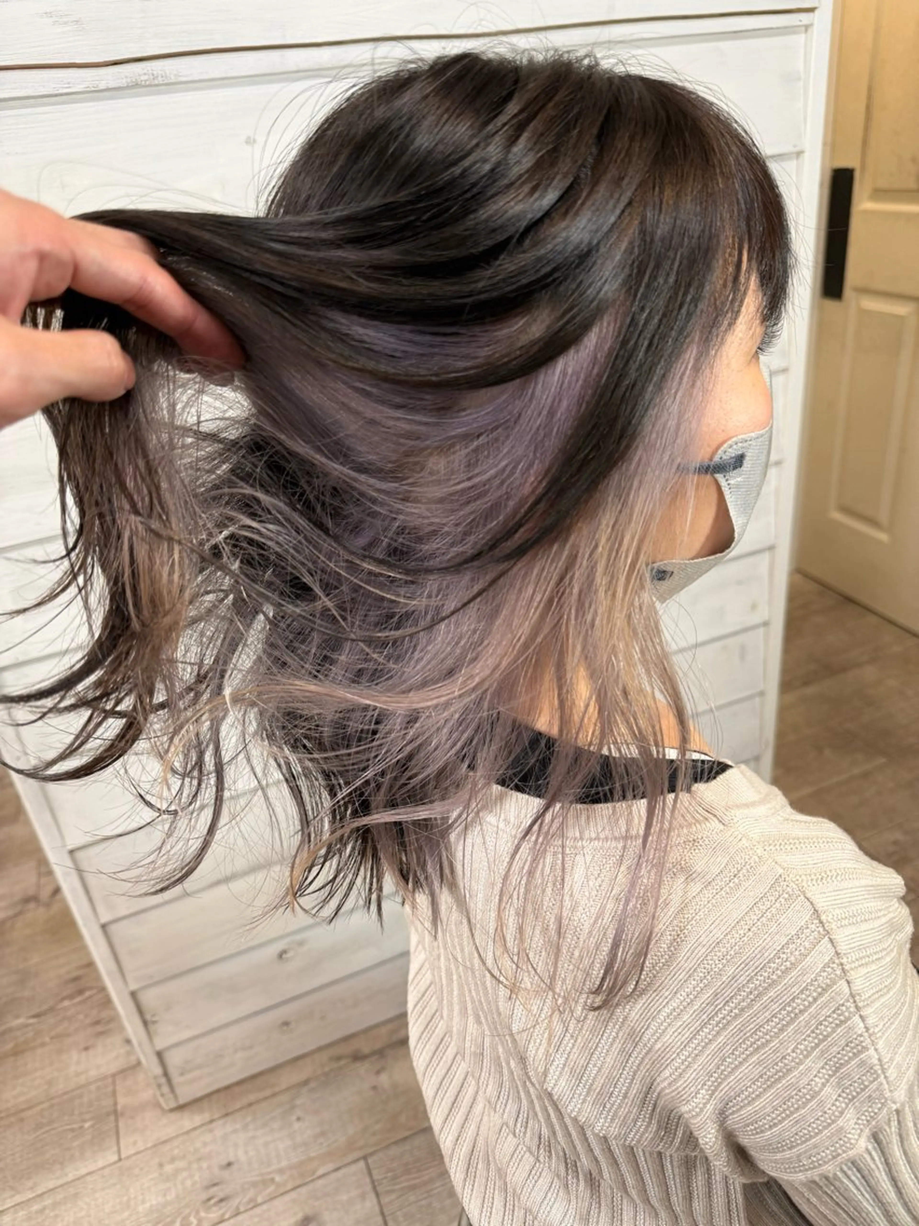 セミロング カット ヘアカラー 下島 優人のヘアスタイル