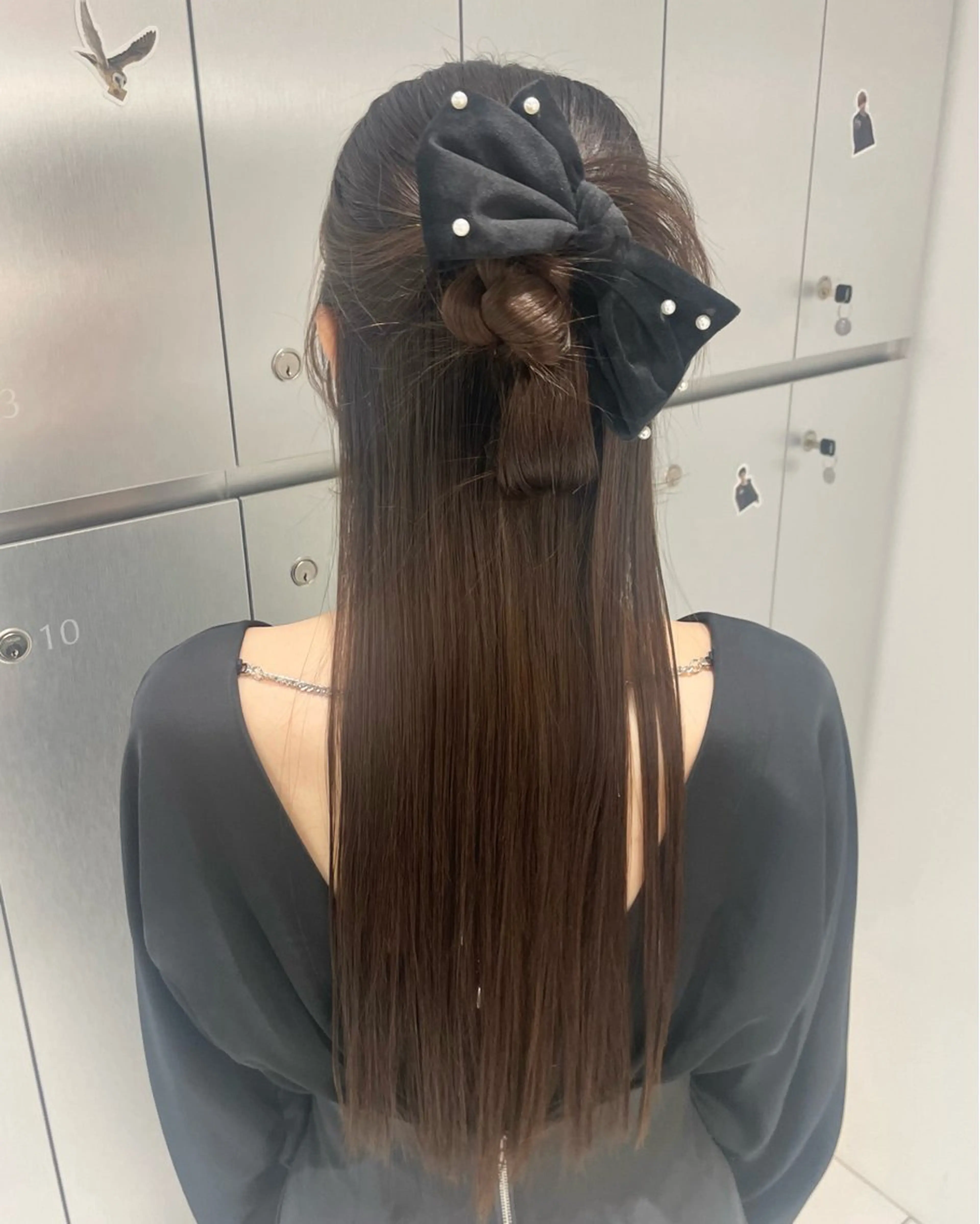 ヘアアレンジ ハーフアップ ヘアセット ヘアセット🎀耳つぼ 👂💎MONAMIのヘアスタイル