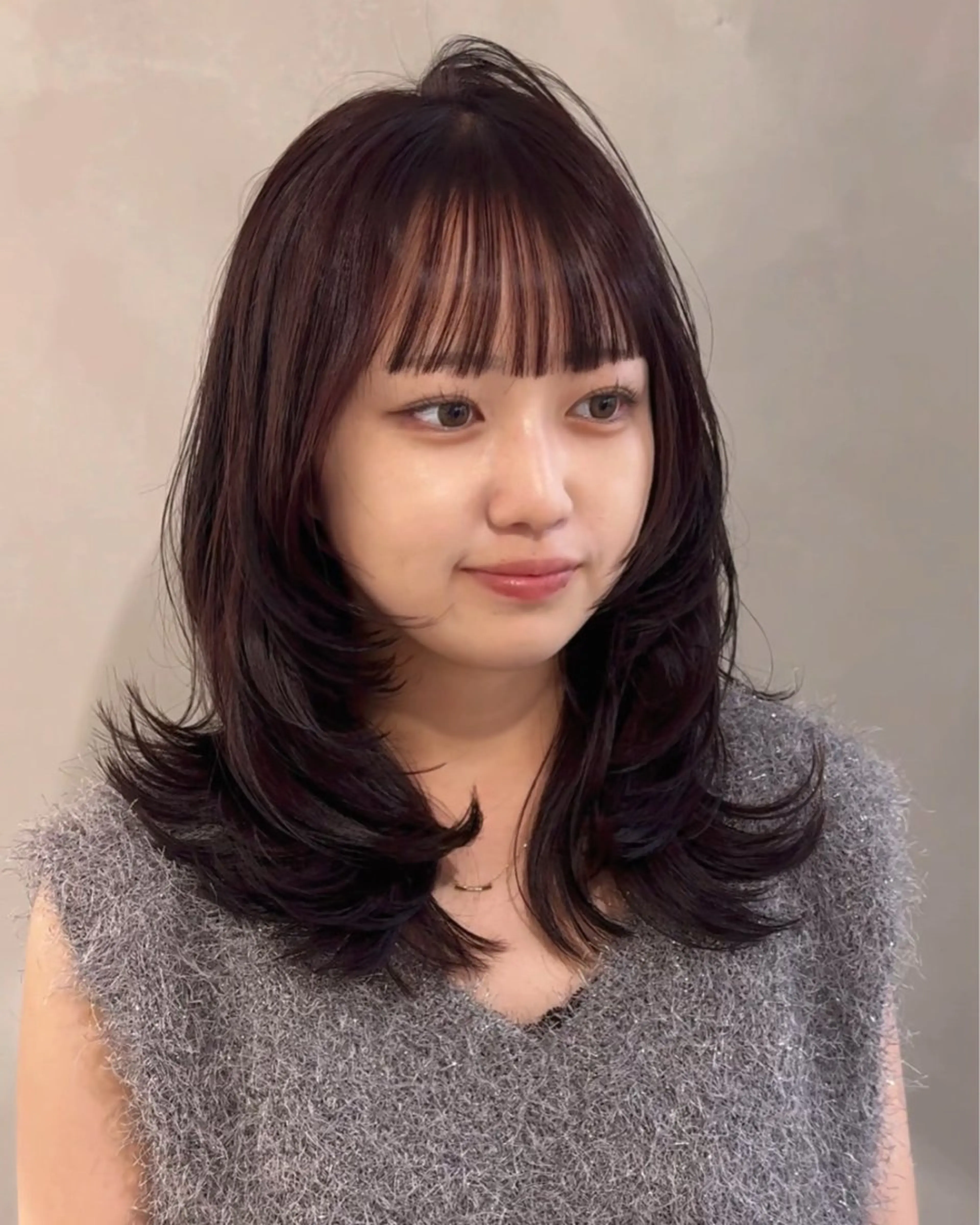 セミロング カット ヘアセット 顔周りcut・ご相談 ＝新宿しずく🇰🇷のヘアスタイル