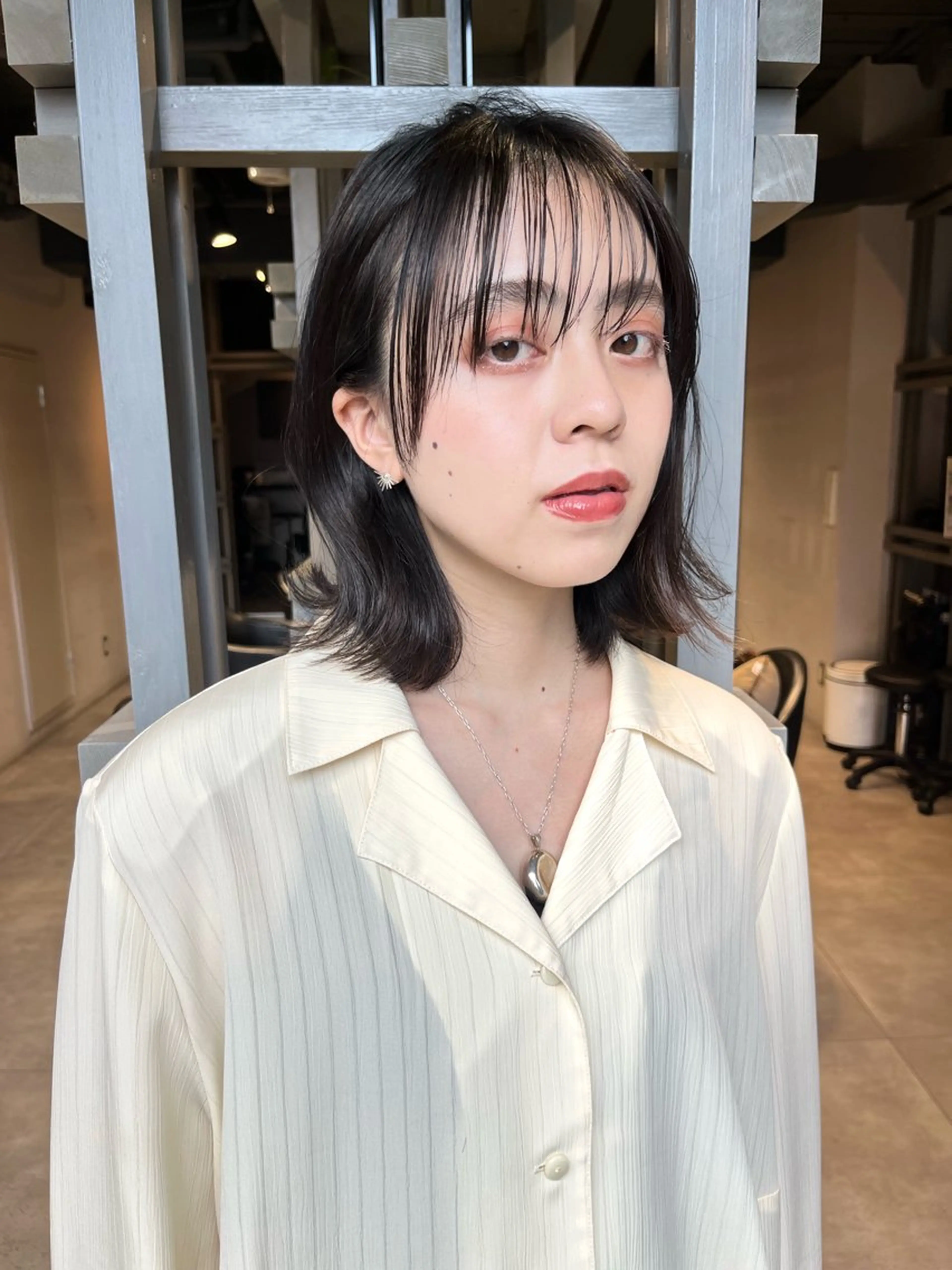ショート アッシュ ショートヘア うる艶カラー/恵比寿 ベージュ/丸山陽平のヘアスタイル