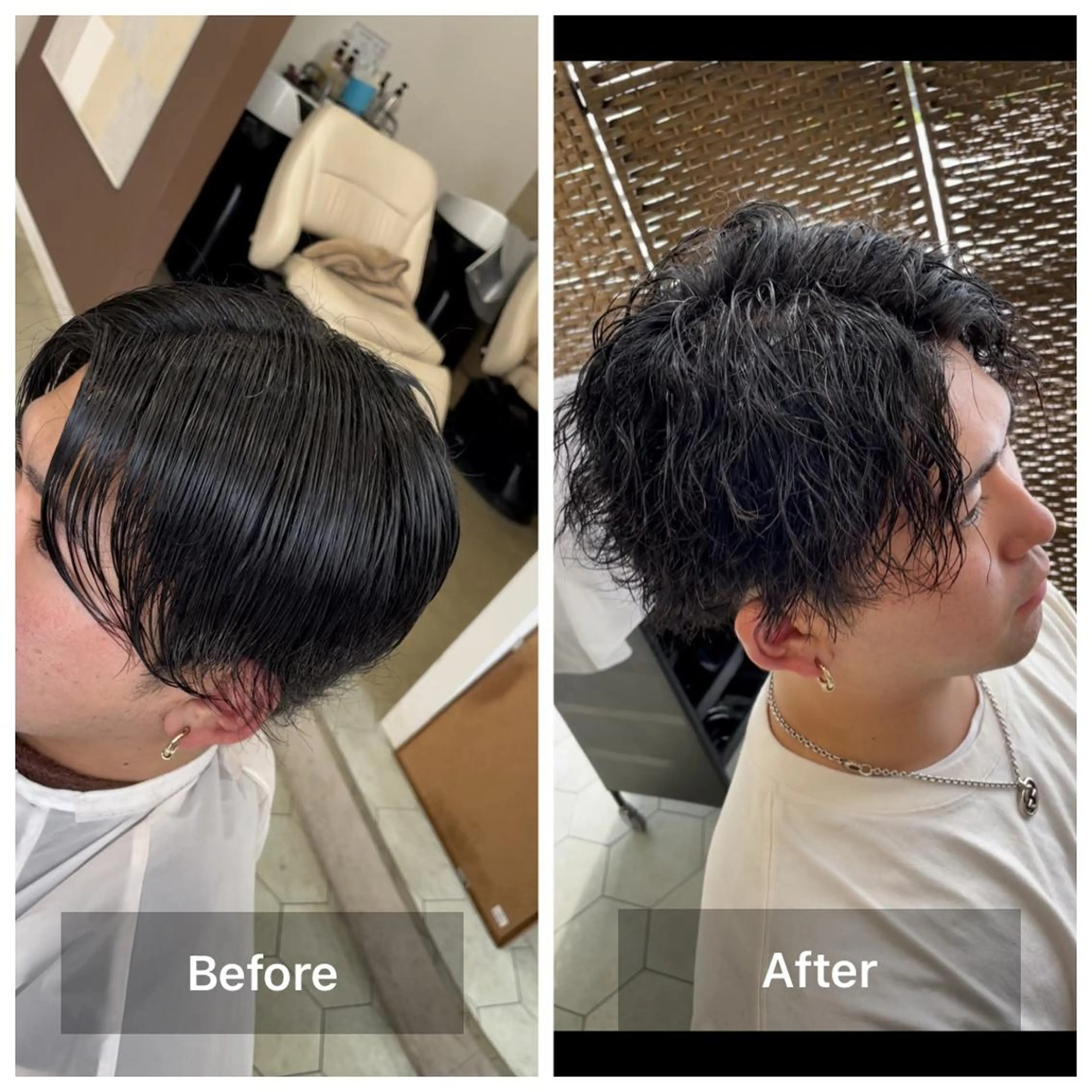 ショート パーマ メンズ カット パーマ ヘアセット share salon　SCENA所属・堤太志 メンズパーマ特化のヘアスタイル