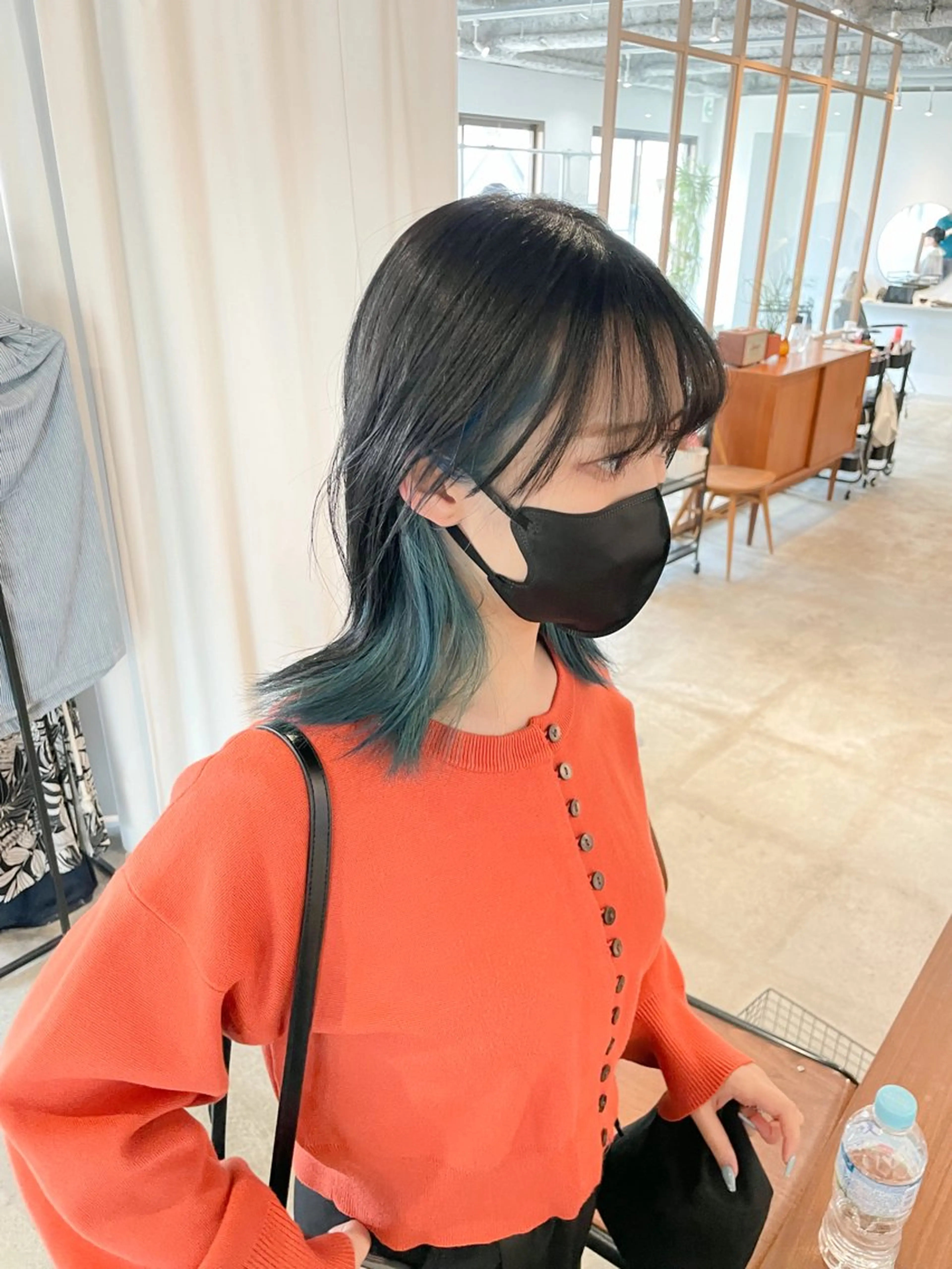 ミディアム カラー ブルーカラー インナーカラー ヘアカラー Takuma Suzuki中目黒のヘアスタイル