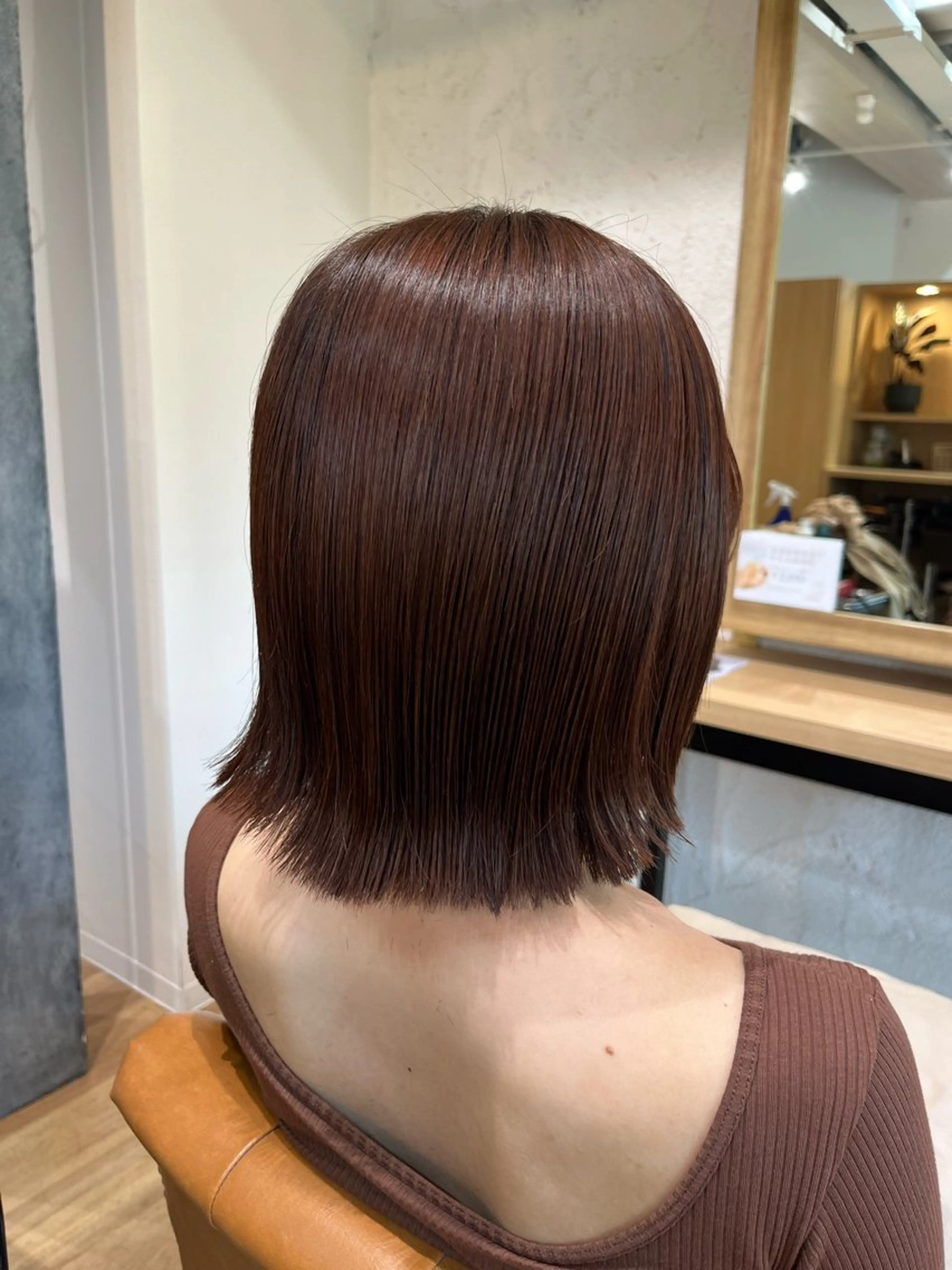 カラー ブラウンカラー ケアカラー ボブ bisou hair Kayanoのヘアスタイル