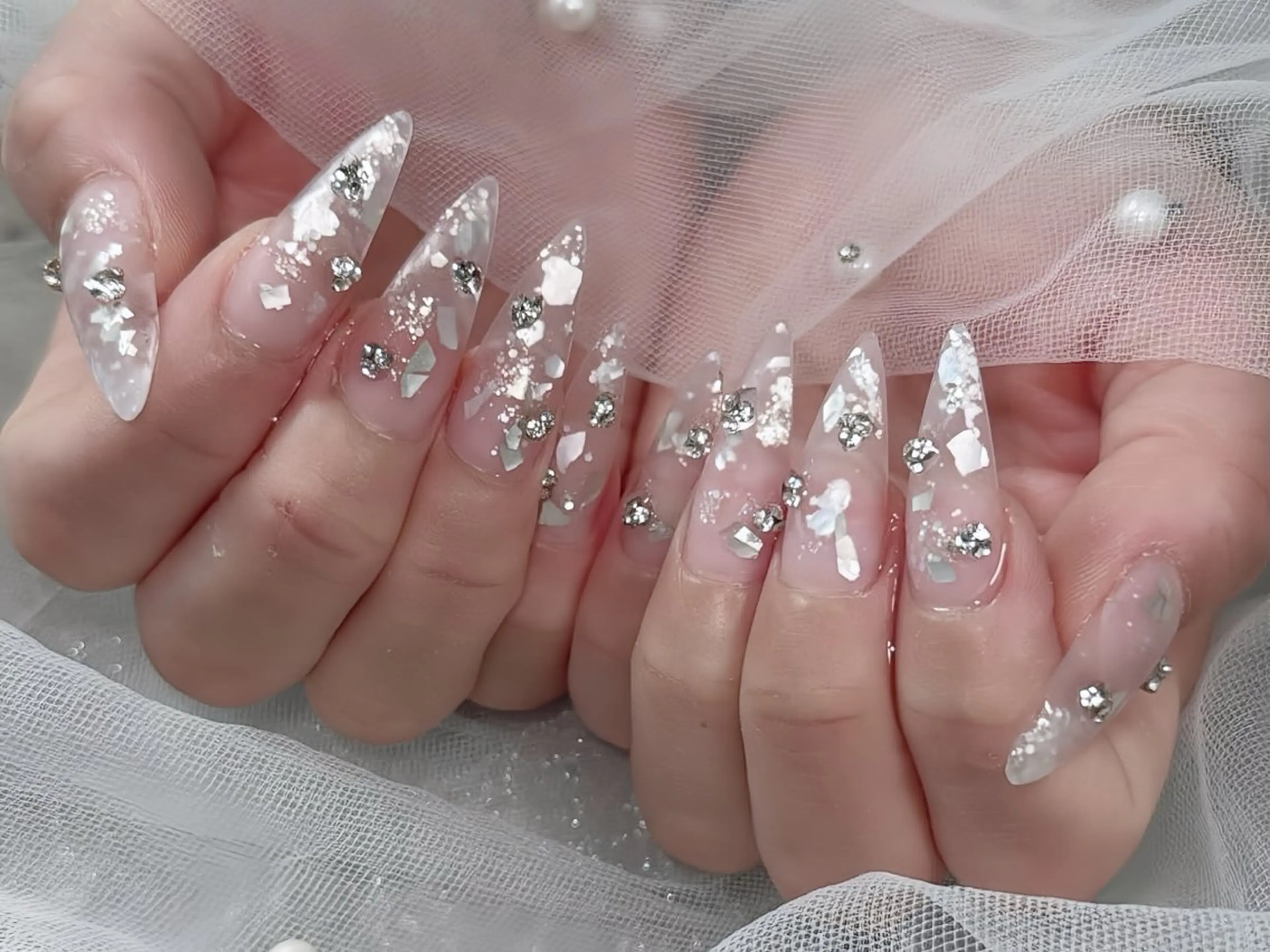 ネイル アートネイル フレンチネイル ジェルネイル 韓国ネイル ミラーネイル Rin Nail 新大久保店のネイルデザイン