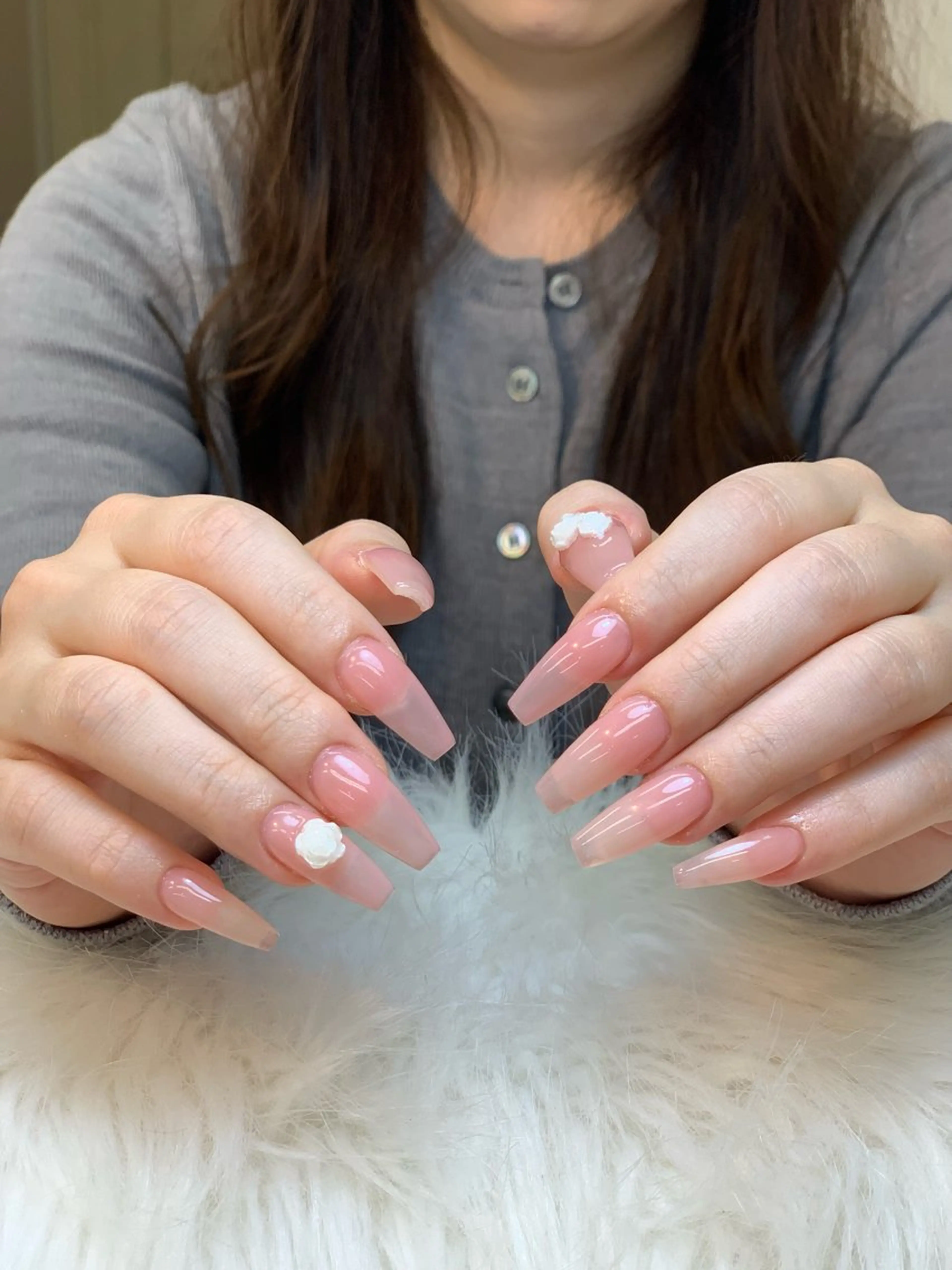 ネイル アートネイル 長さ出し ジェルネイル マグネットネイル ニュアンスネイル ハンドネイル Cloudy Chan Nailのネイルデザイン