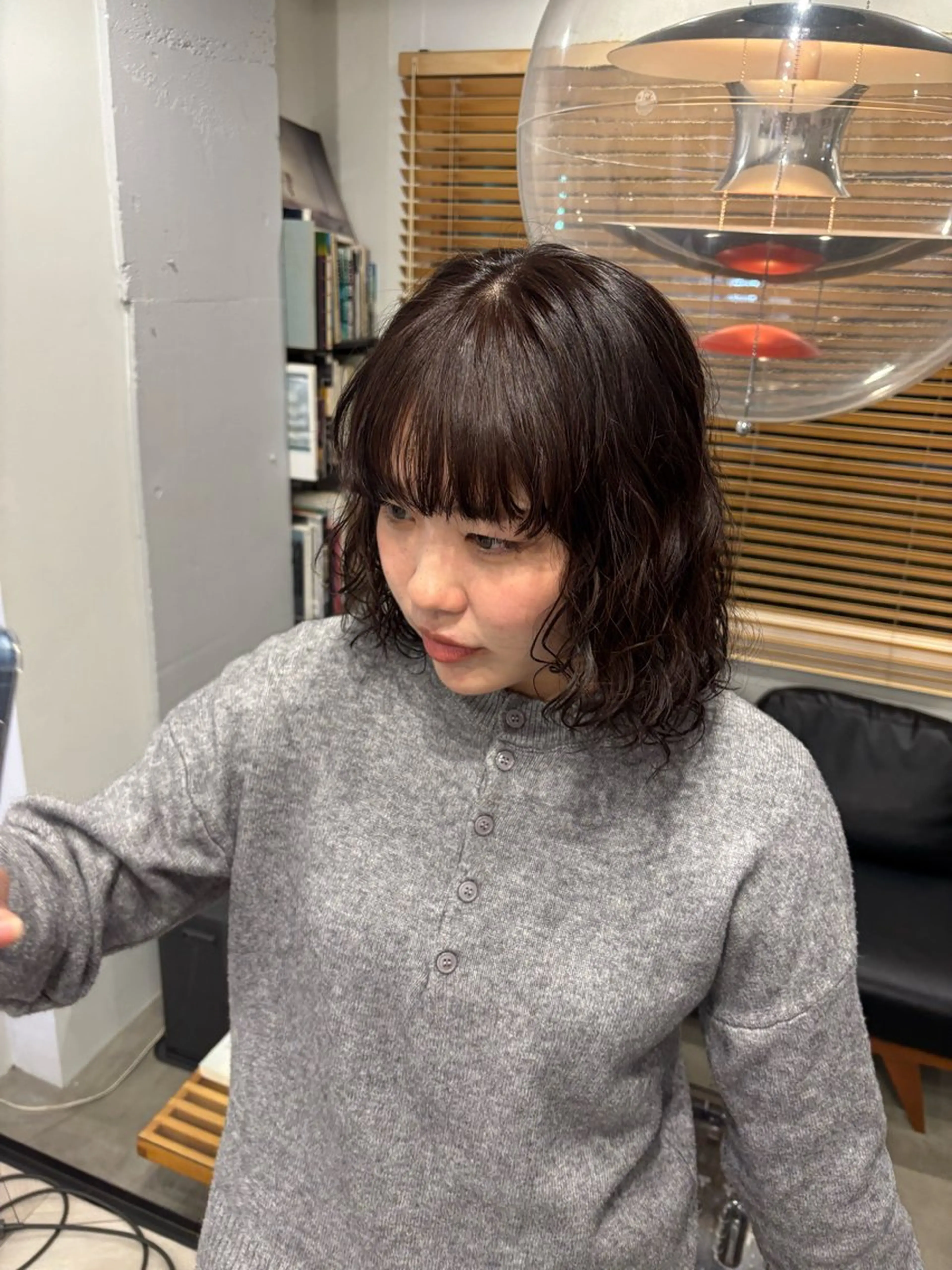 カラー パーマ 熊取谷 茉那のヘアスタイル