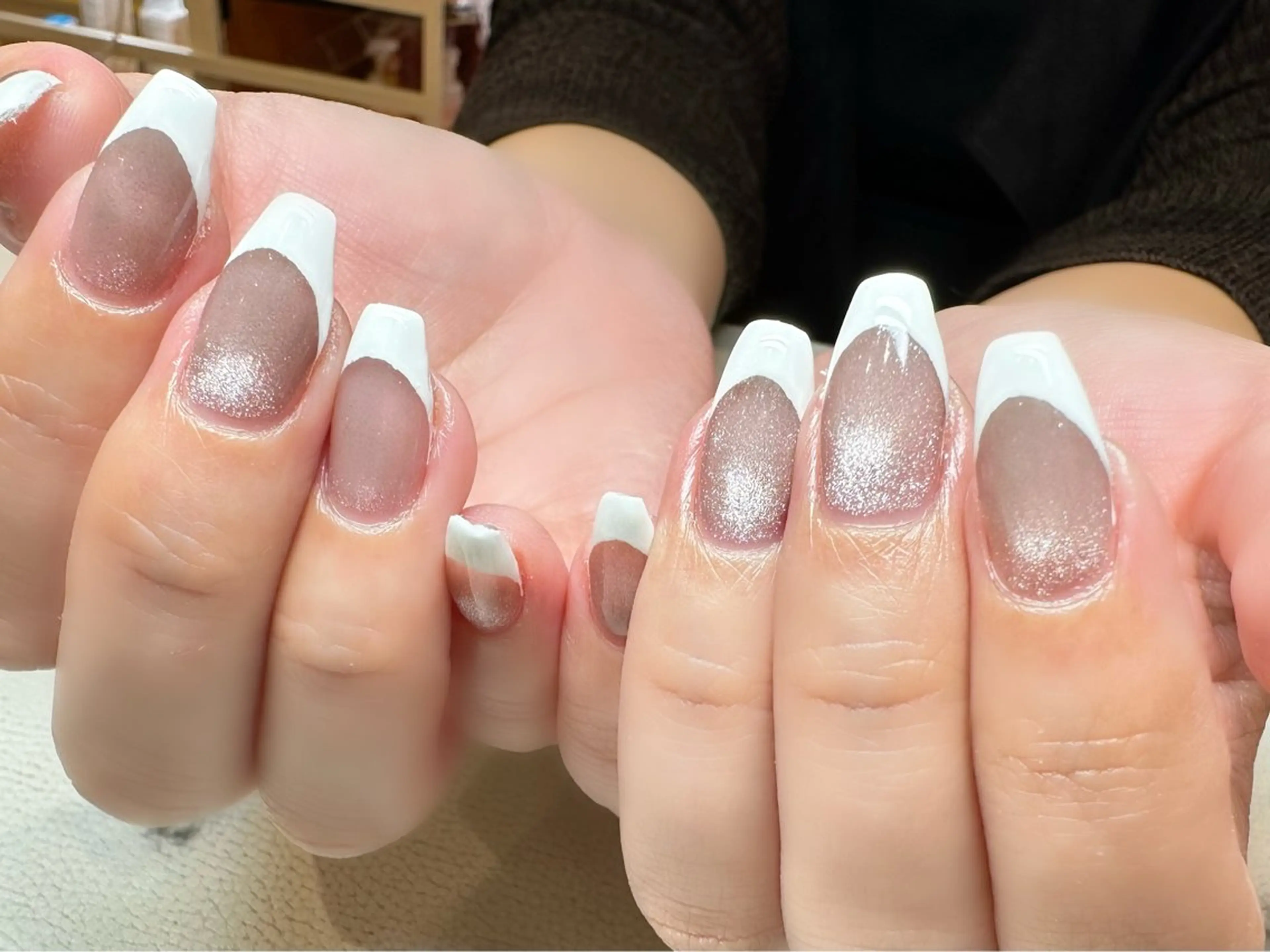 ネイル フレンチネイル マグネットネイル Oshiiro nailのネイルデザイン