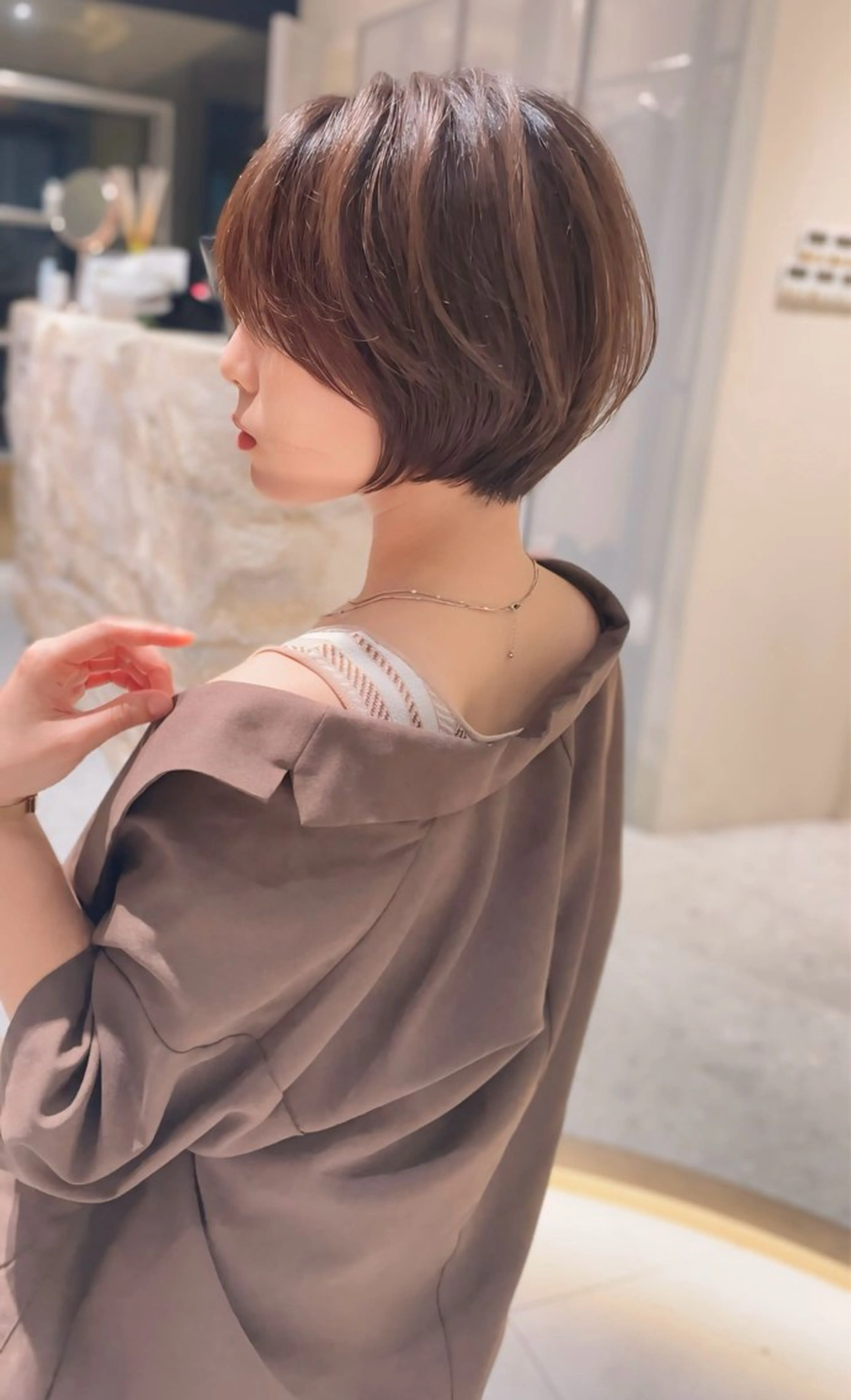 ショート カット ヘアカラー トリートメント ✨大川 錬✨ -7歳若返りショートのヘアスタイル